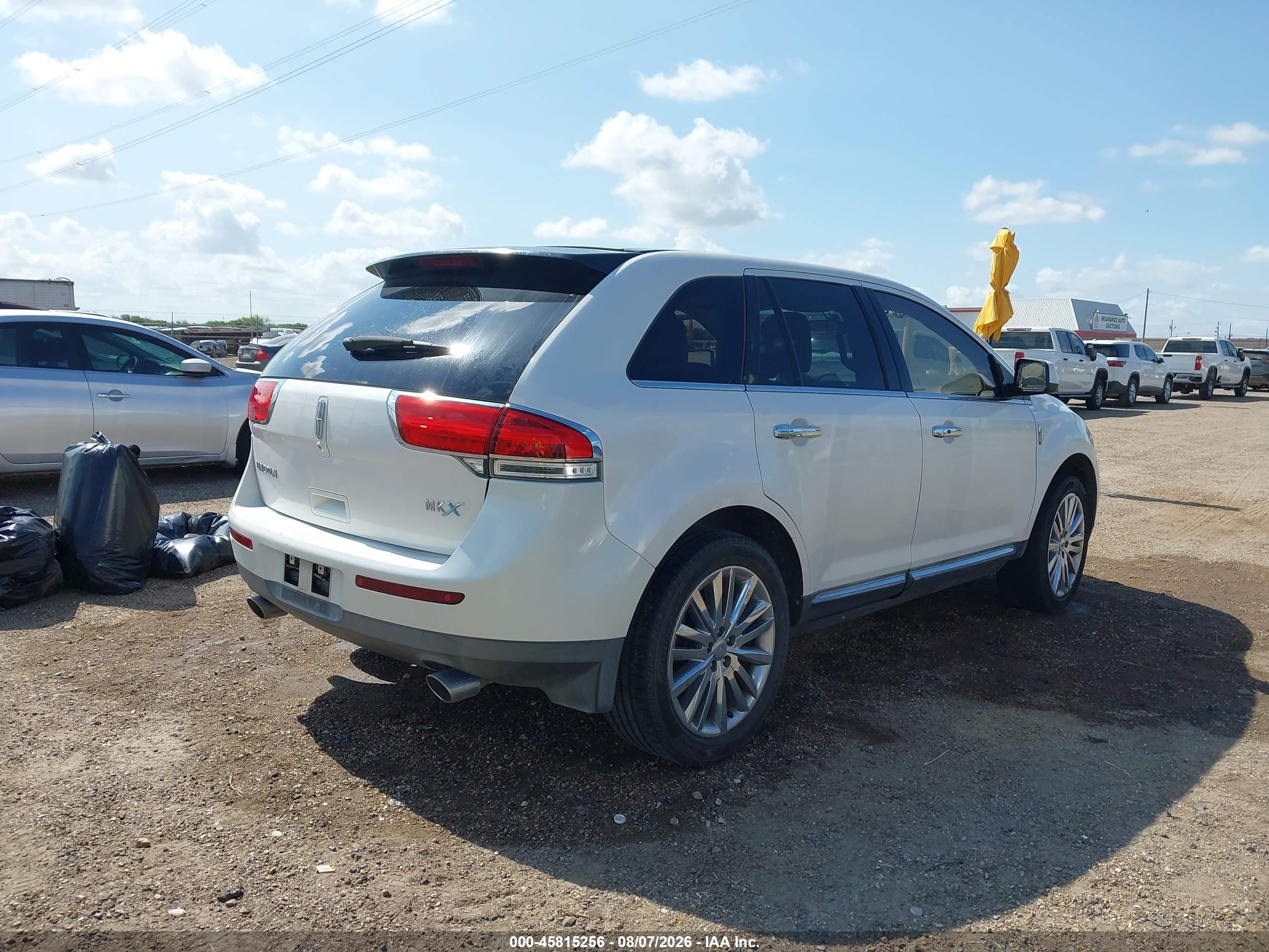 2011 Lincoln Mkx   White vin: 2LMDJ6JK2BBJ15962