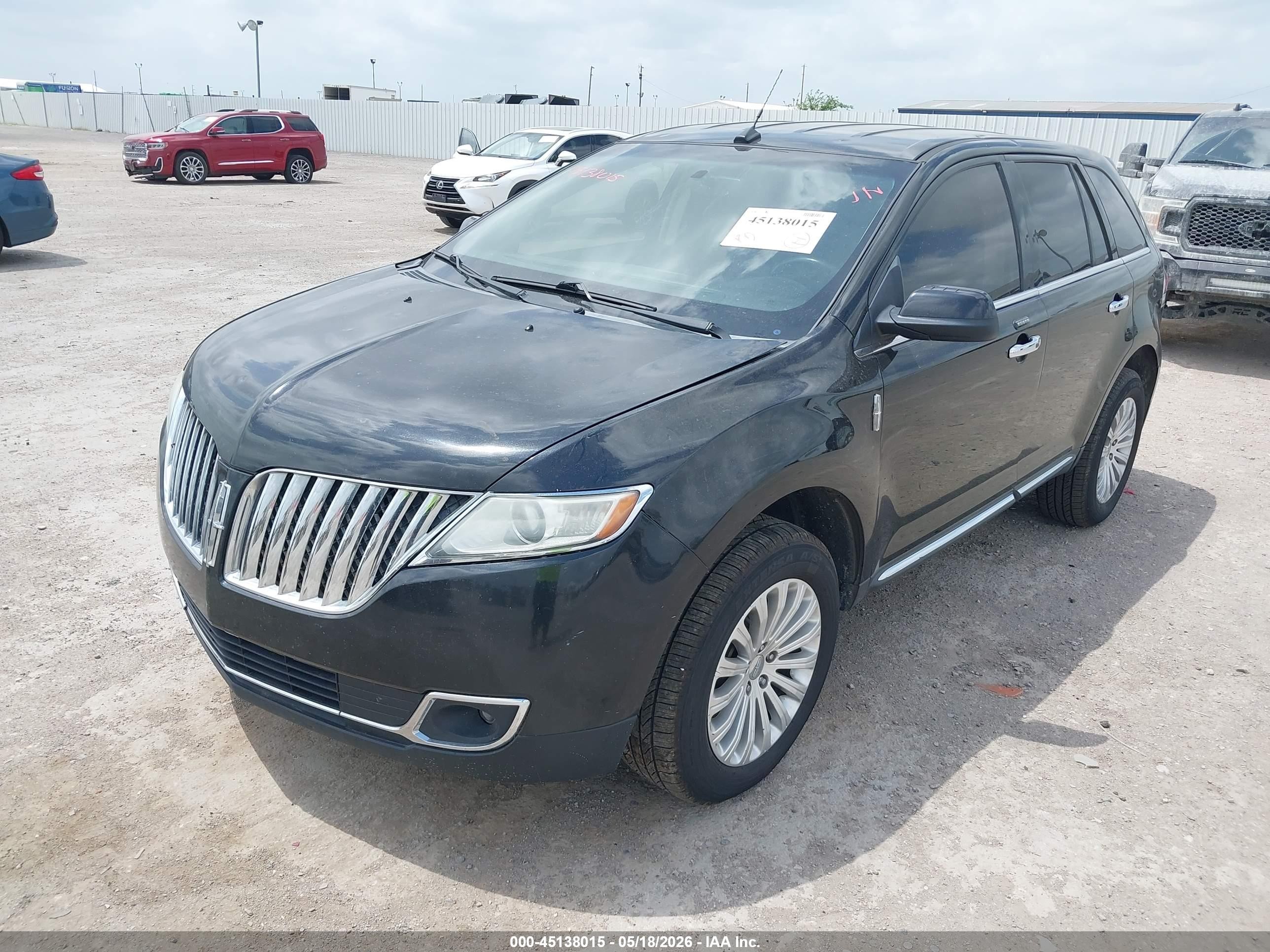 2013 Lincoln Mkx   Черный vin: 2LMDJ6JK2DBL05697