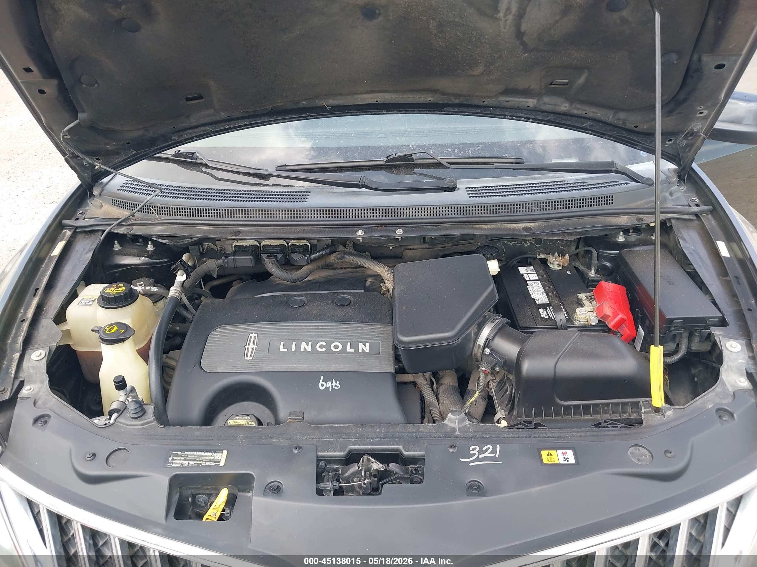2013 Lincoln Mkx   Черный vin: 2LMDJ6JK2DBL05697