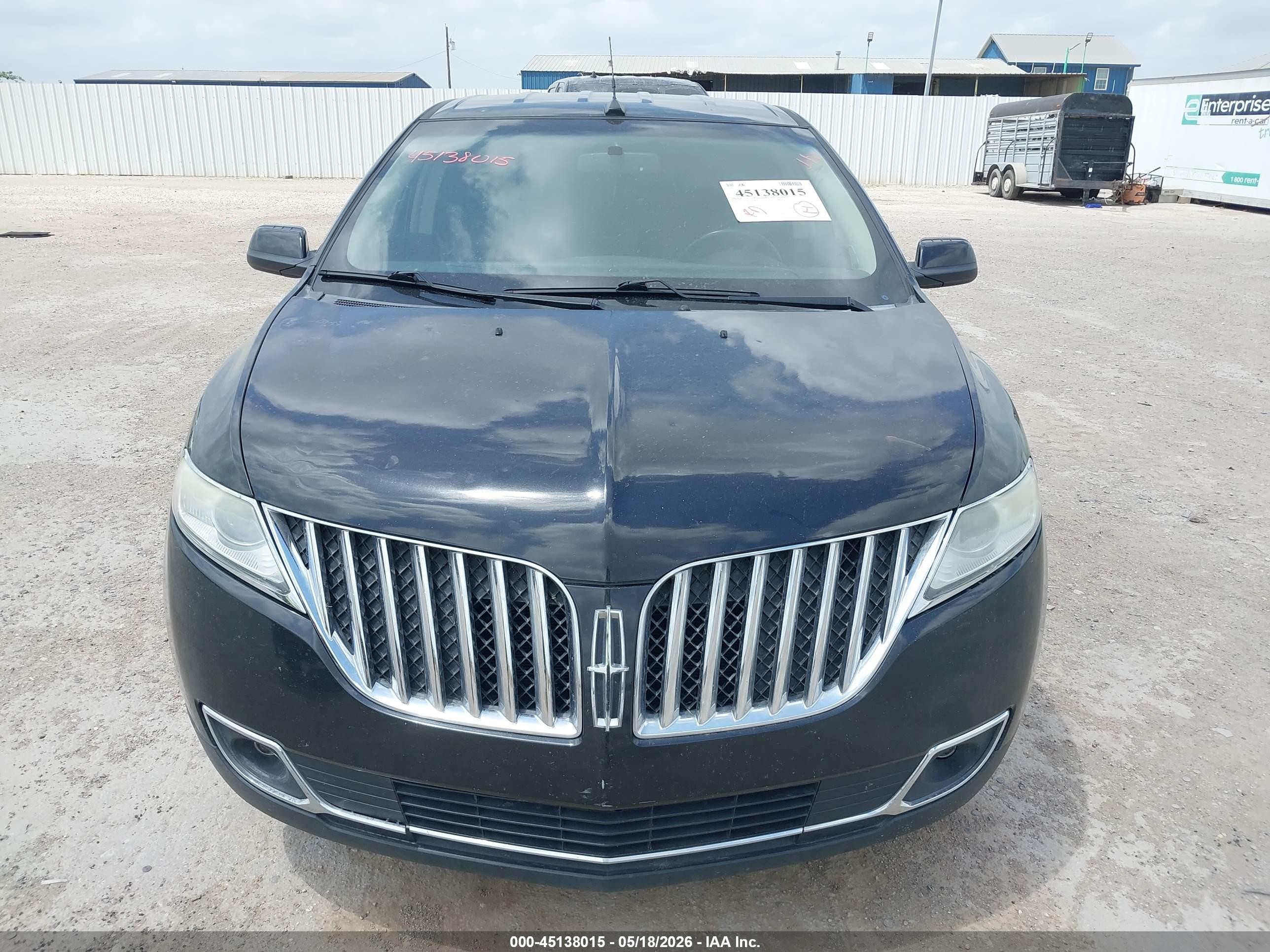2013 Lincoln Mkx   Черный vin: 2LMDJ6JK2DBL05697