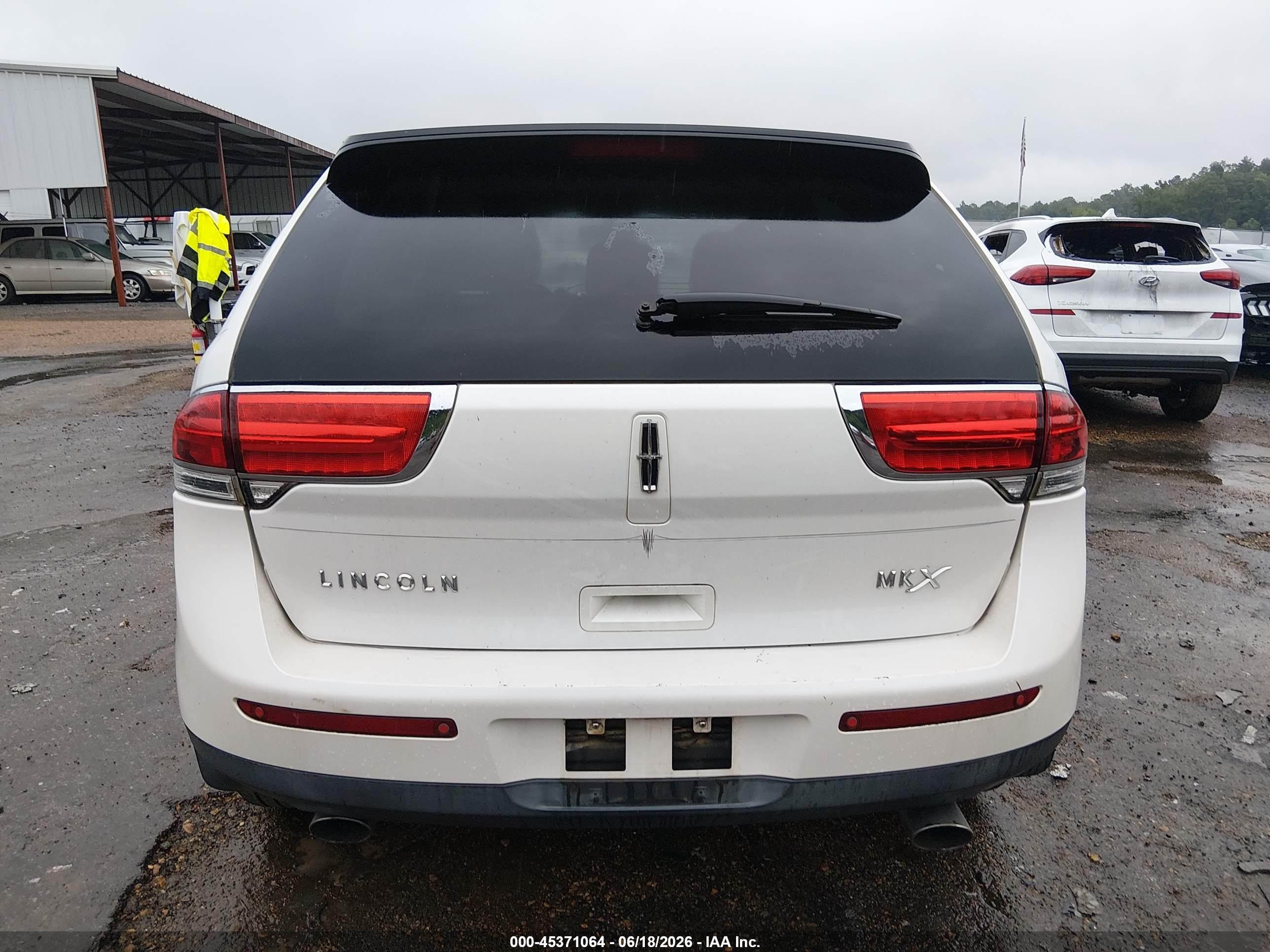 2013 Lincoln Mkx   White vin: 2LMDJ6JK2DBL21561