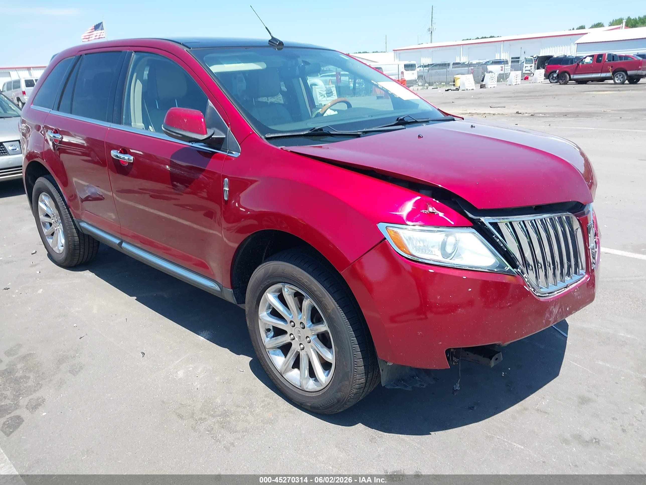 2013 Lincoln Mkx   Red vin: 2LMDJ6JK2DBL44211