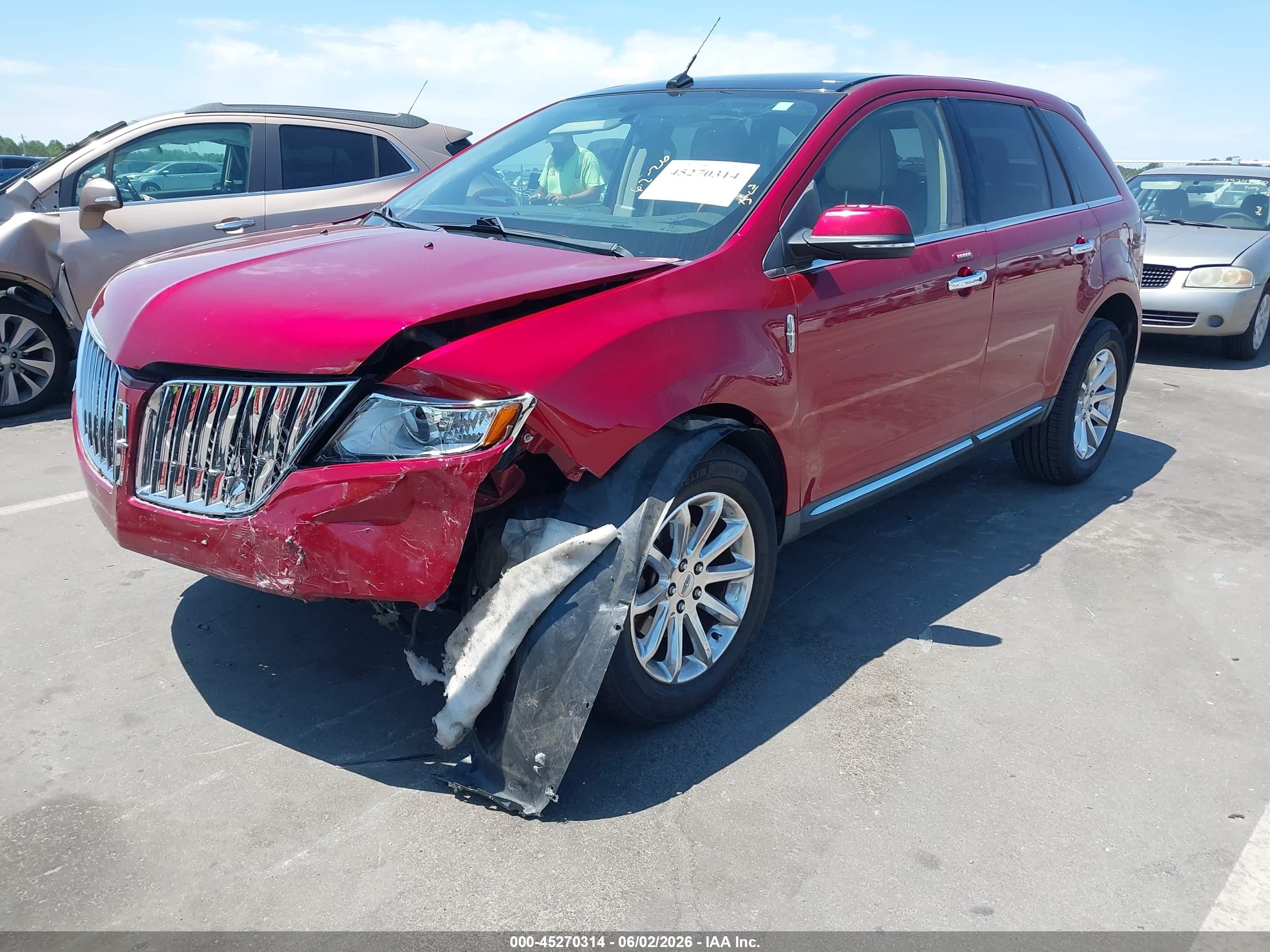 2013 Lincoln Mkx   Red vin: 2LMDJ6JK2DBL44211
