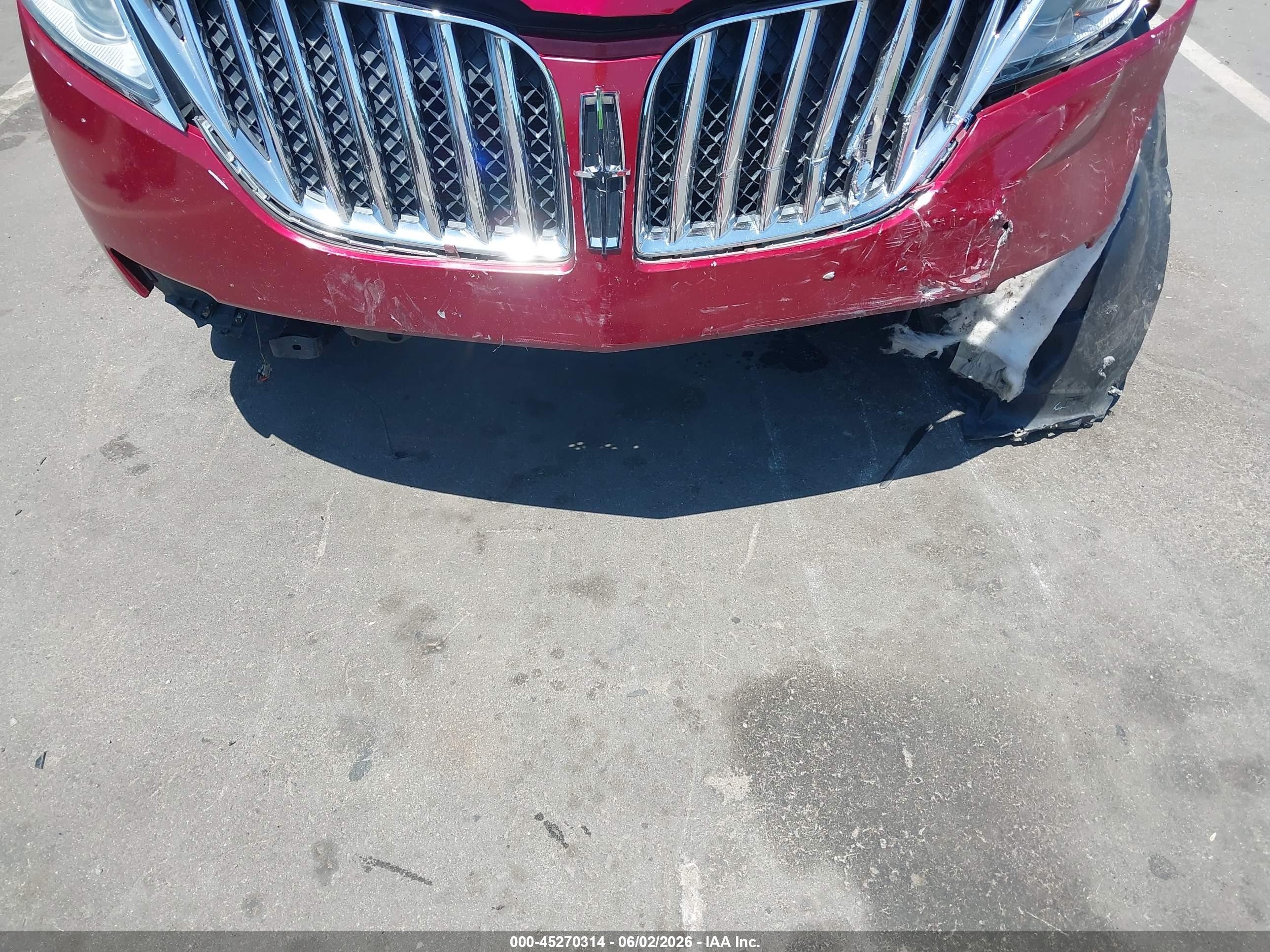 2013 Lincoln Mkx   Red vin: 2LMDJ6JK2DBL44211