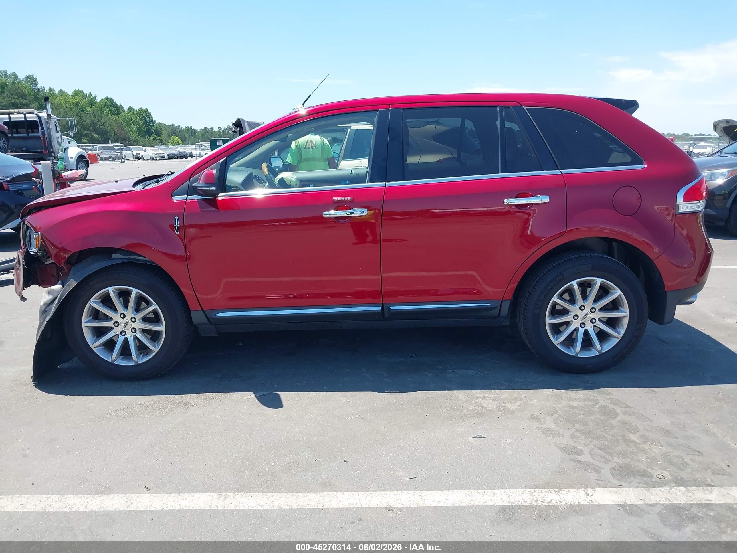 2013 Lincoln Mkx   Red vin: 2LMDJ6JK2DBL44211