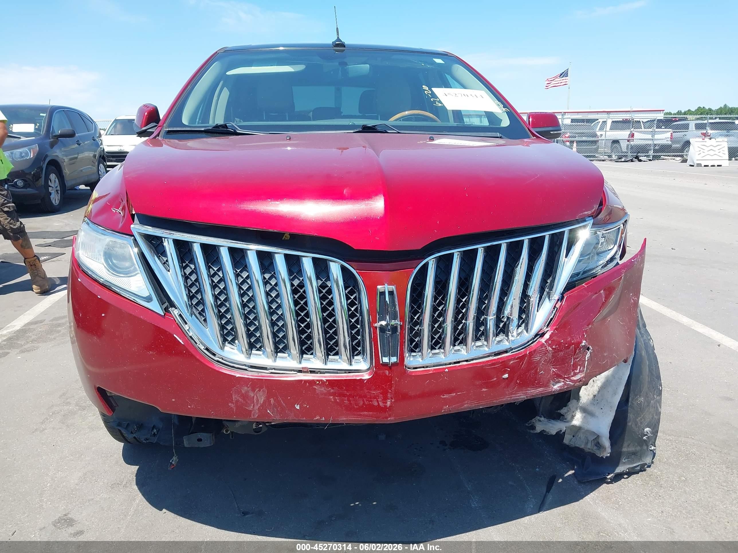 2013 Lincoln Mkx   Red vin: 2LMDJ6JK2DBL44211