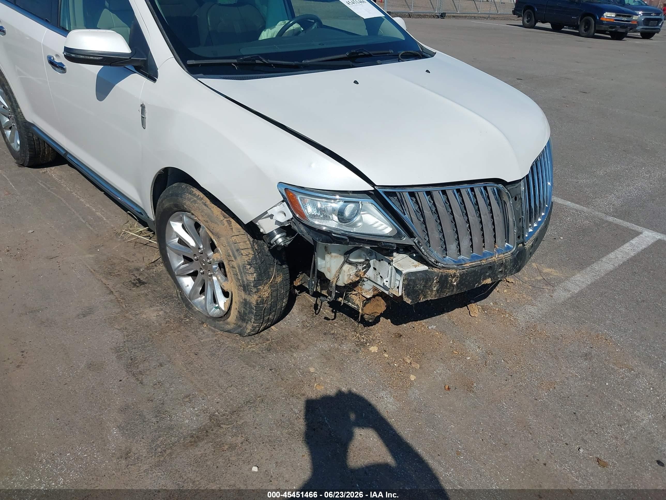 2015 Lincoln Mkx   White vin: 2LMDJ6JK2FBL30618