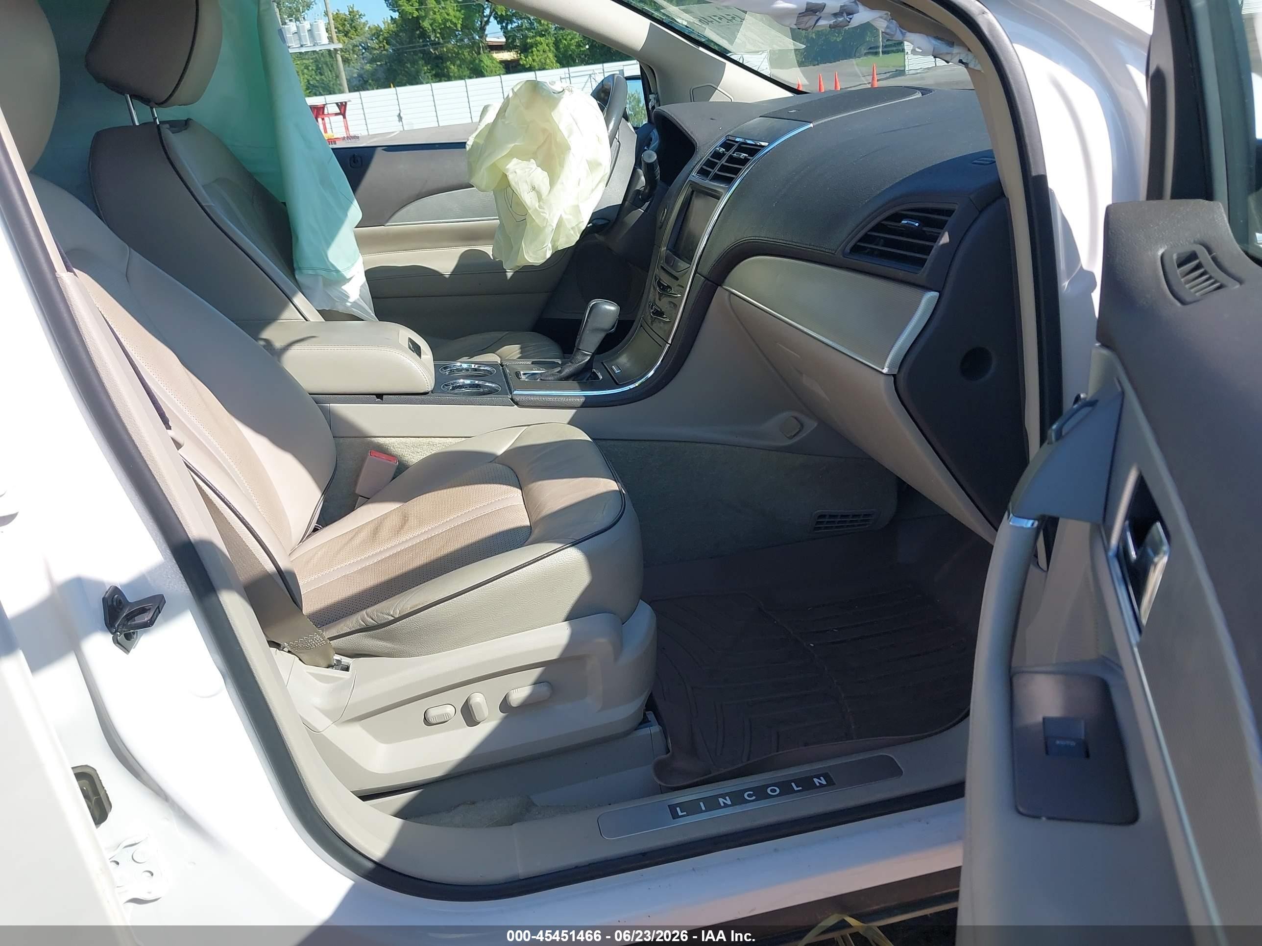 2015 Lincoln Mkx   White vin: 2LMDJ6JK2FBL30618