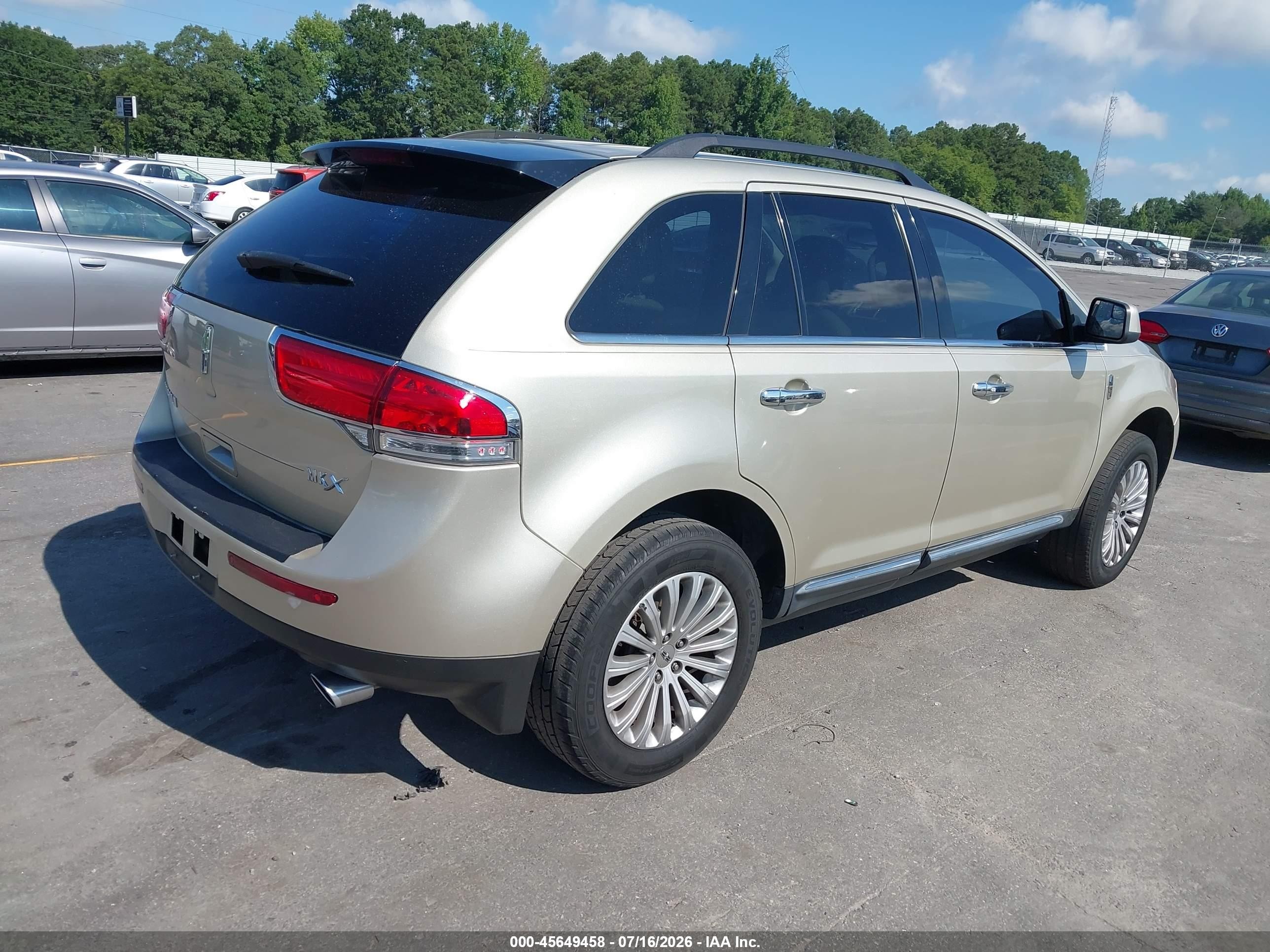 2011 Lincoln Mkx   Tan vin: 2LMDJ6JK3BBJ07840