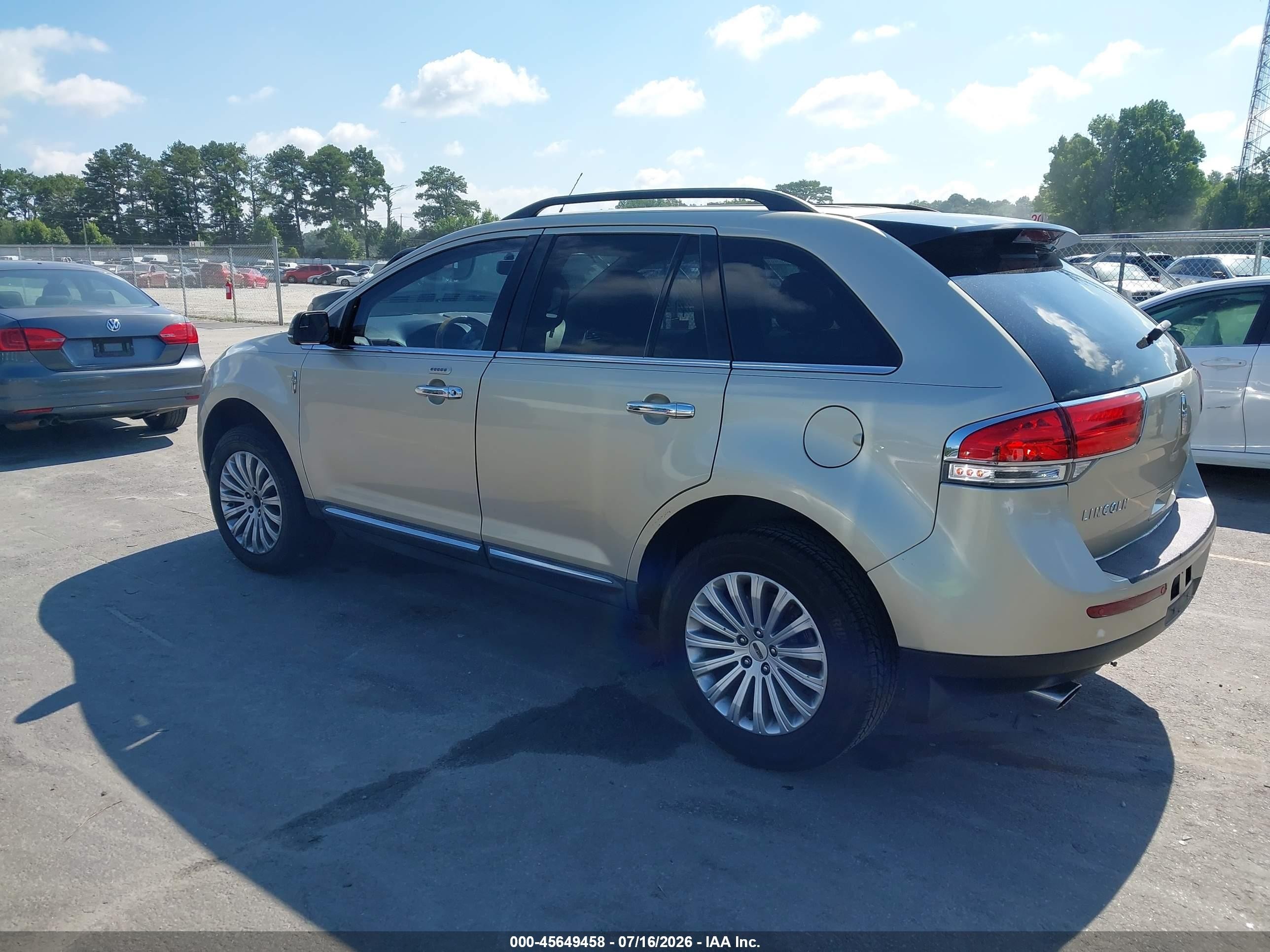2011 Lincoln Mkx   Tan vin: 2LMDJ6JK3BBJ07840