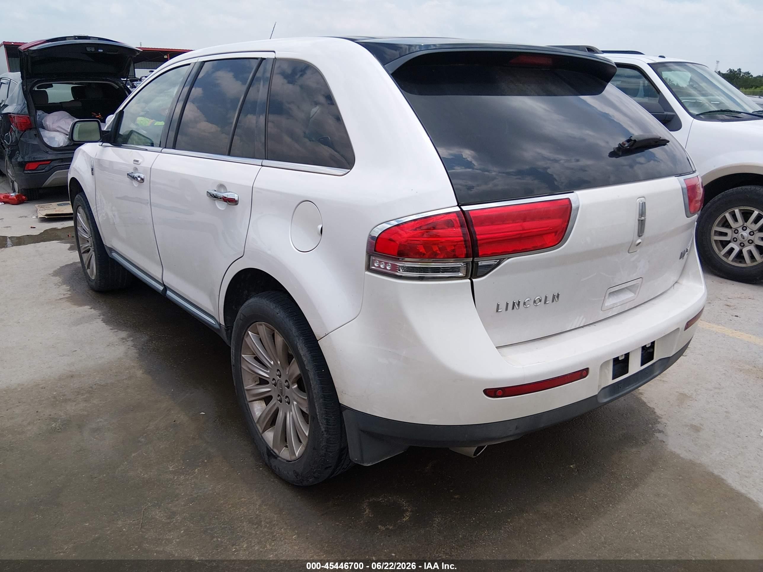 2013 Lincoln Mkx   White vin: 2LMDJ6JK3DBL43553