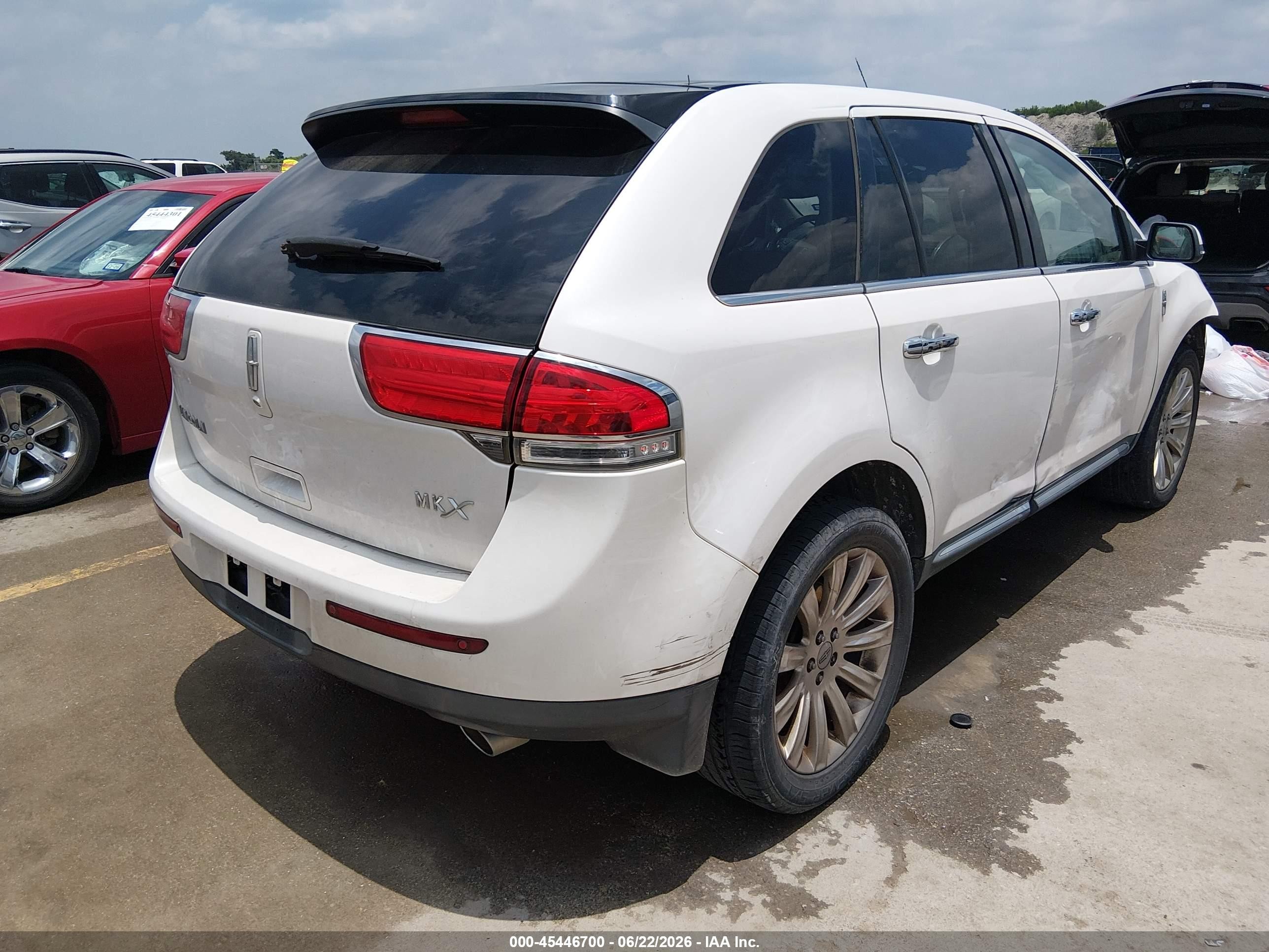 2013 Lincoln Mkx   White vin: 2LMDJ6JK3DBL43553