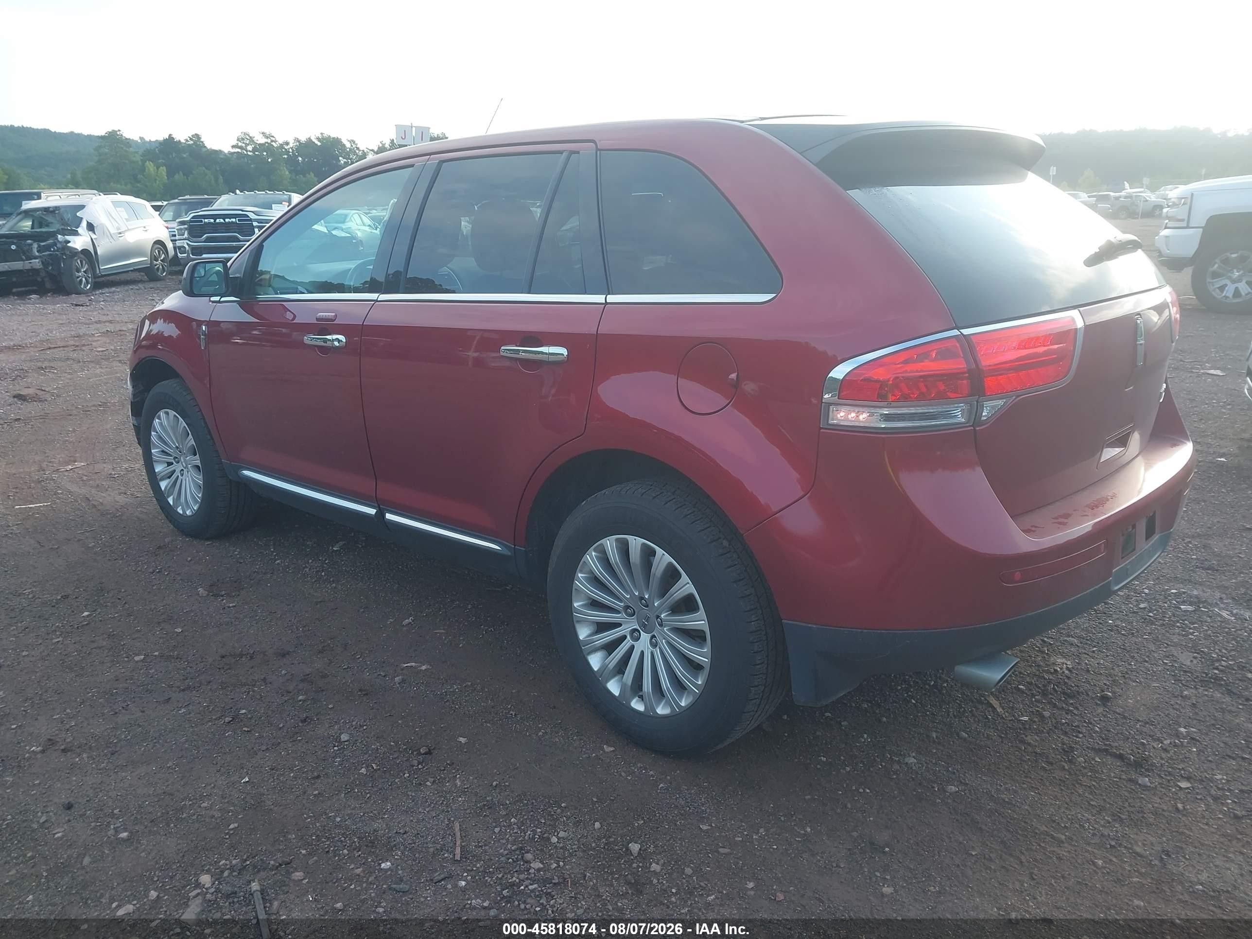 2013 Lincoln Mkx   Red vin: 2LMDJ6JK3DBL48851