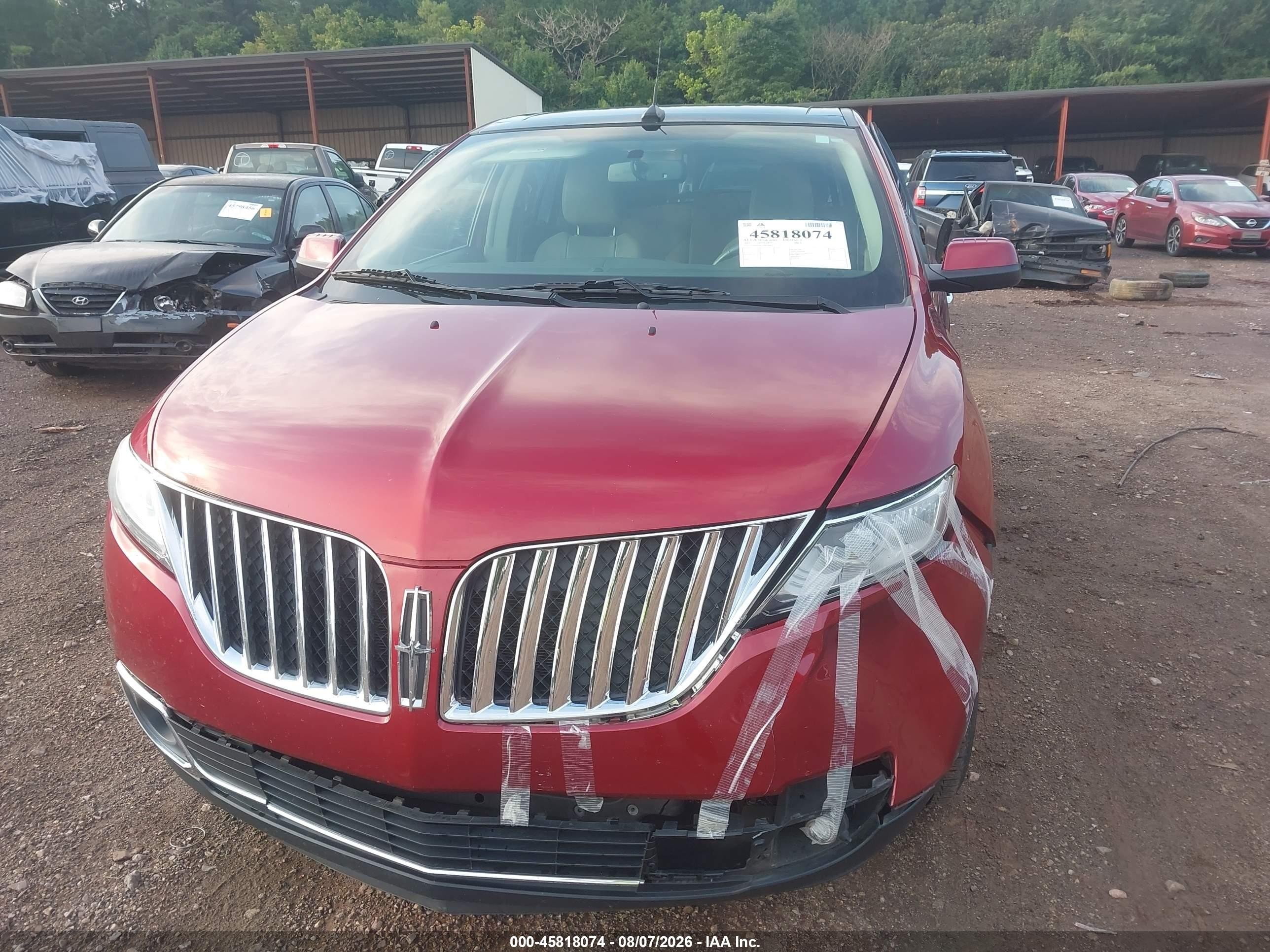 2013 Lincoln Mkx   Red vin: 2LMDJ6JK3DBL48851