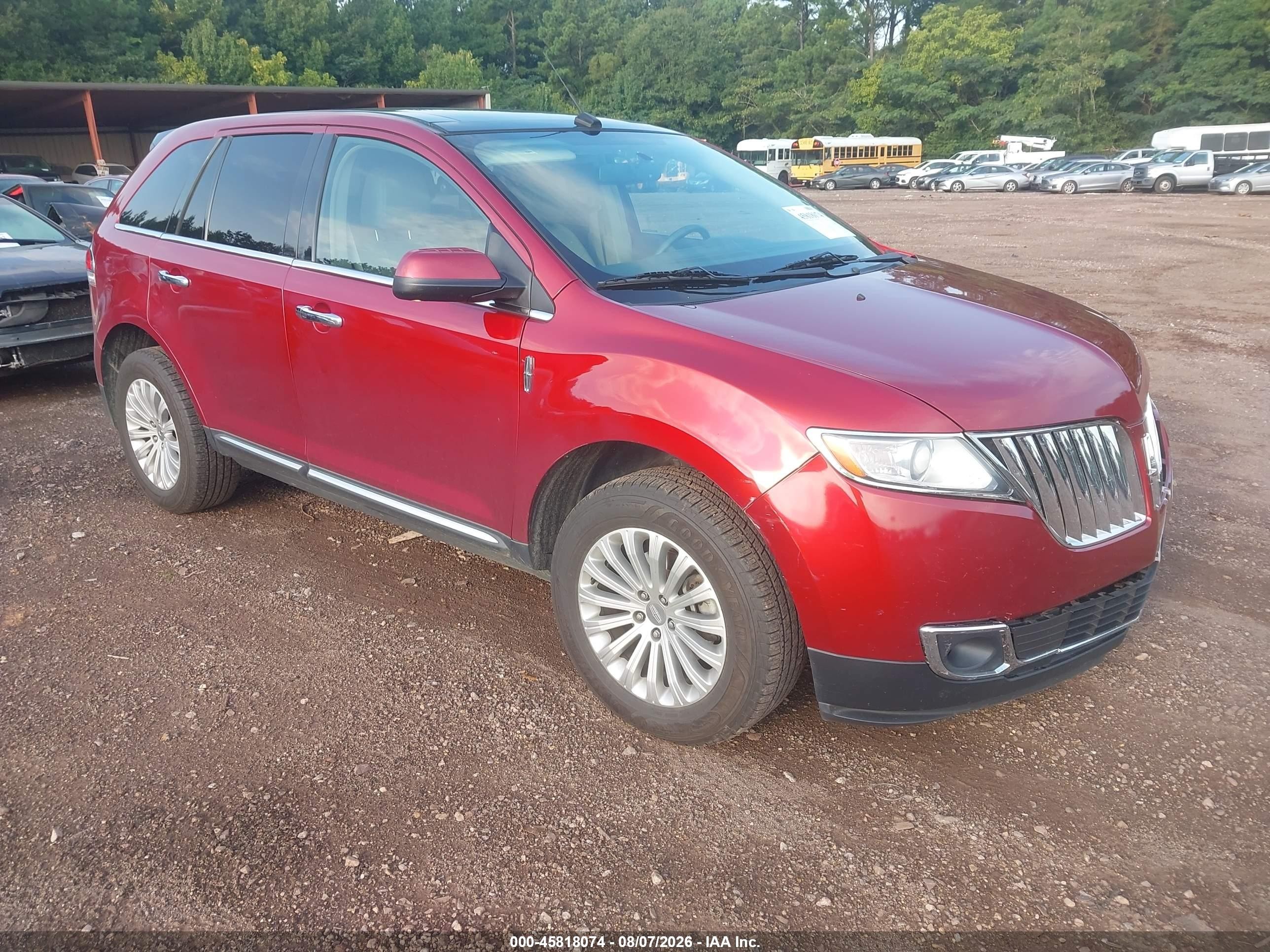 2013 Lincoln Mkx   Red vin: 2LMDJ6JK3DBL48851