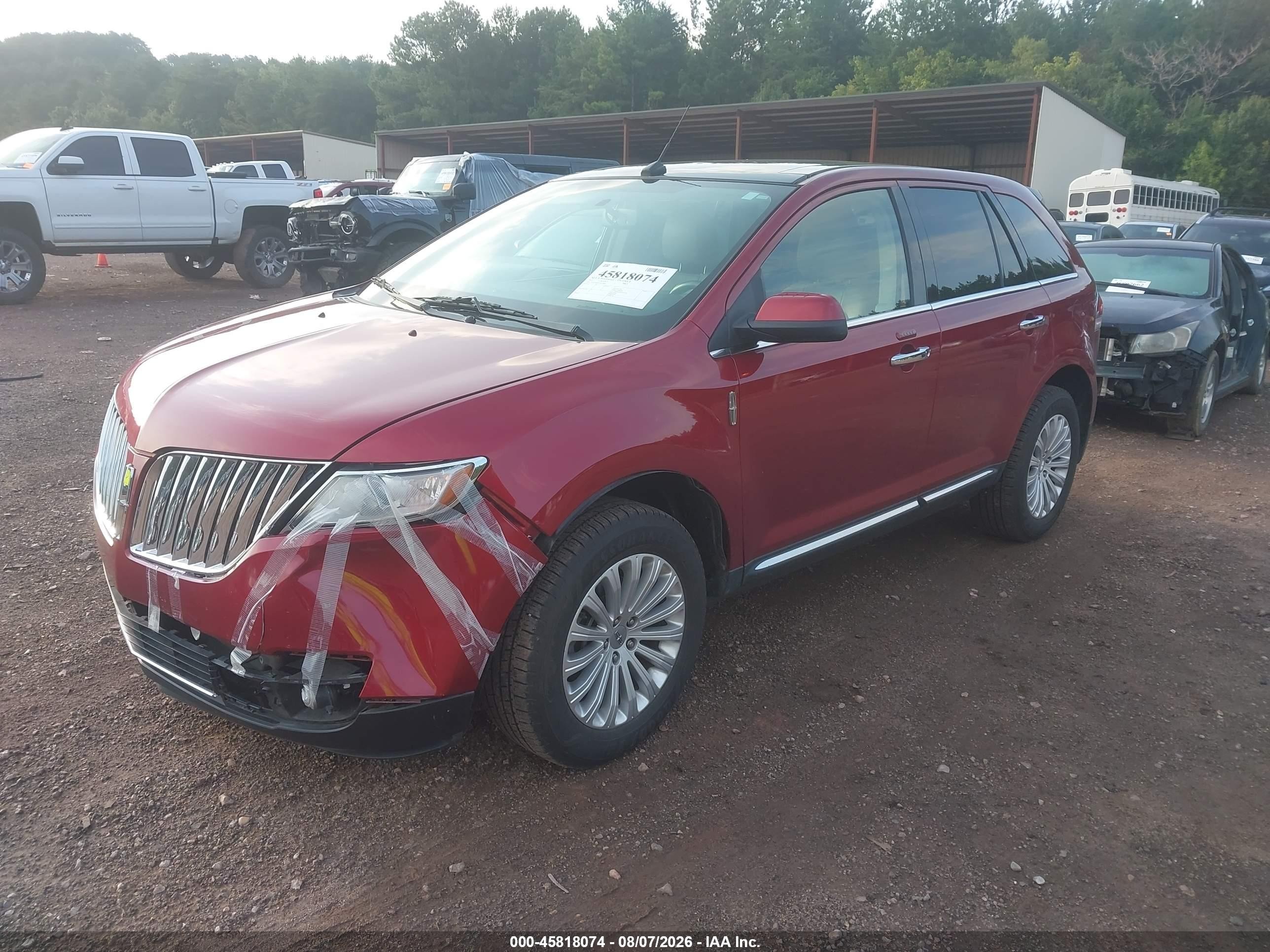 2013 Lincoln Mkx   Red vin: 2LMDJ6JK3DBL48851