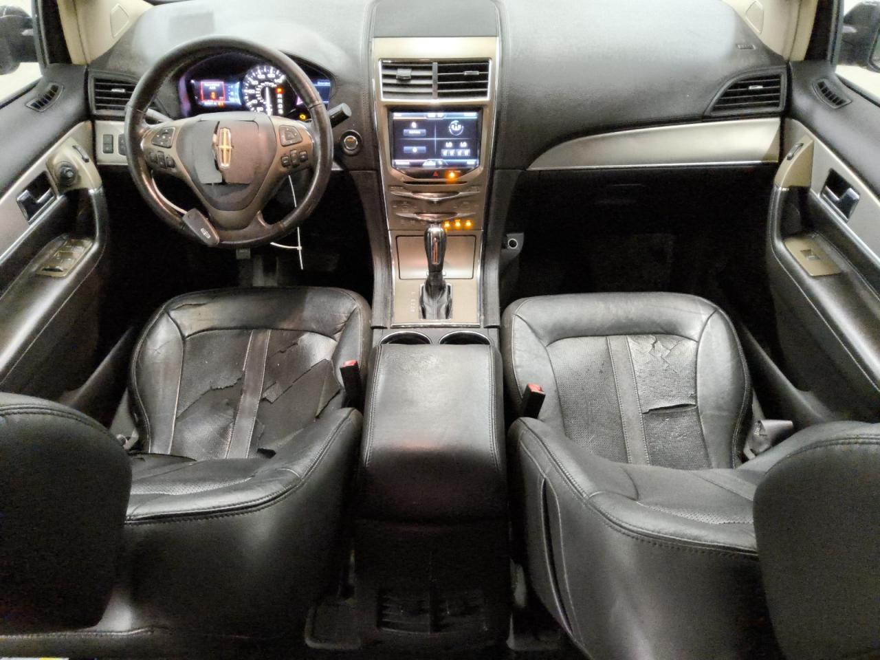 2014 Lincoln Mkx Black vin: 2LMDJ6JK3EBL18007 Damage: Left Front Seat, Torn, > 12 Inches