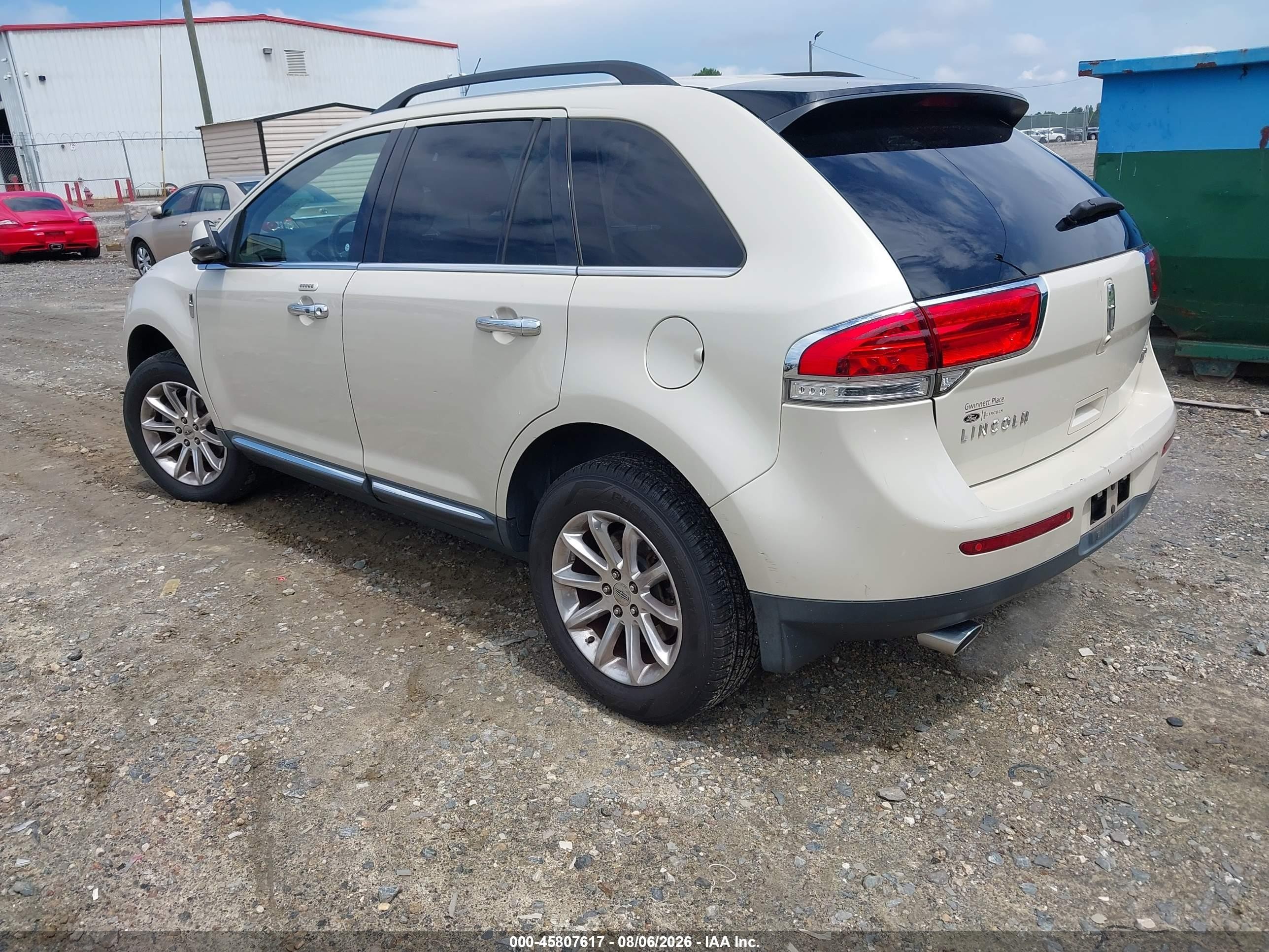 2015 Lincoln Mkx   White vin: 2LMDJ6JK3FBL34922