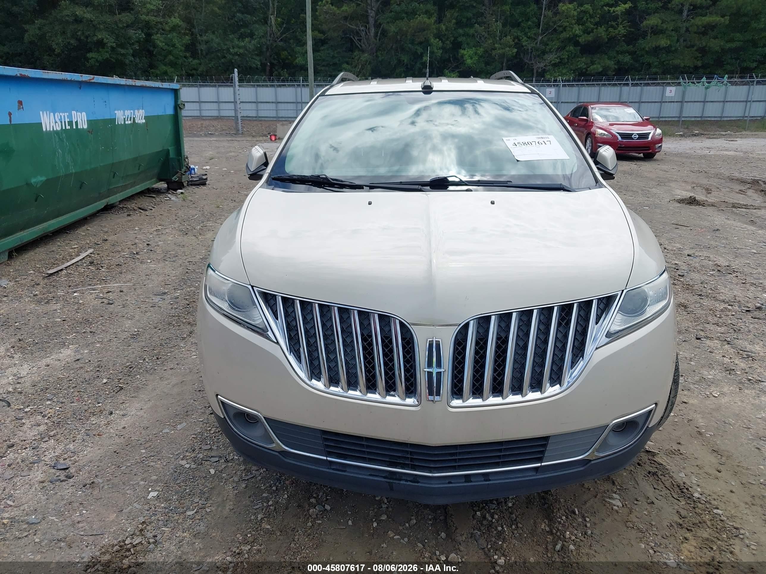 2015 Lincoln Mkx   White vin: 2LMDJ6JK3FBL34922