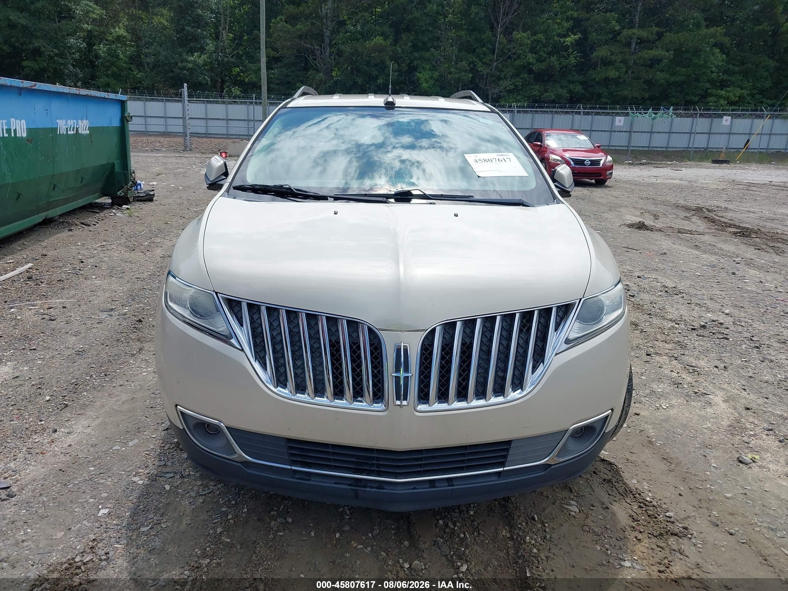 2015 Lincoln Mkx   White vin: 2LMDJ6JK3FBL34922