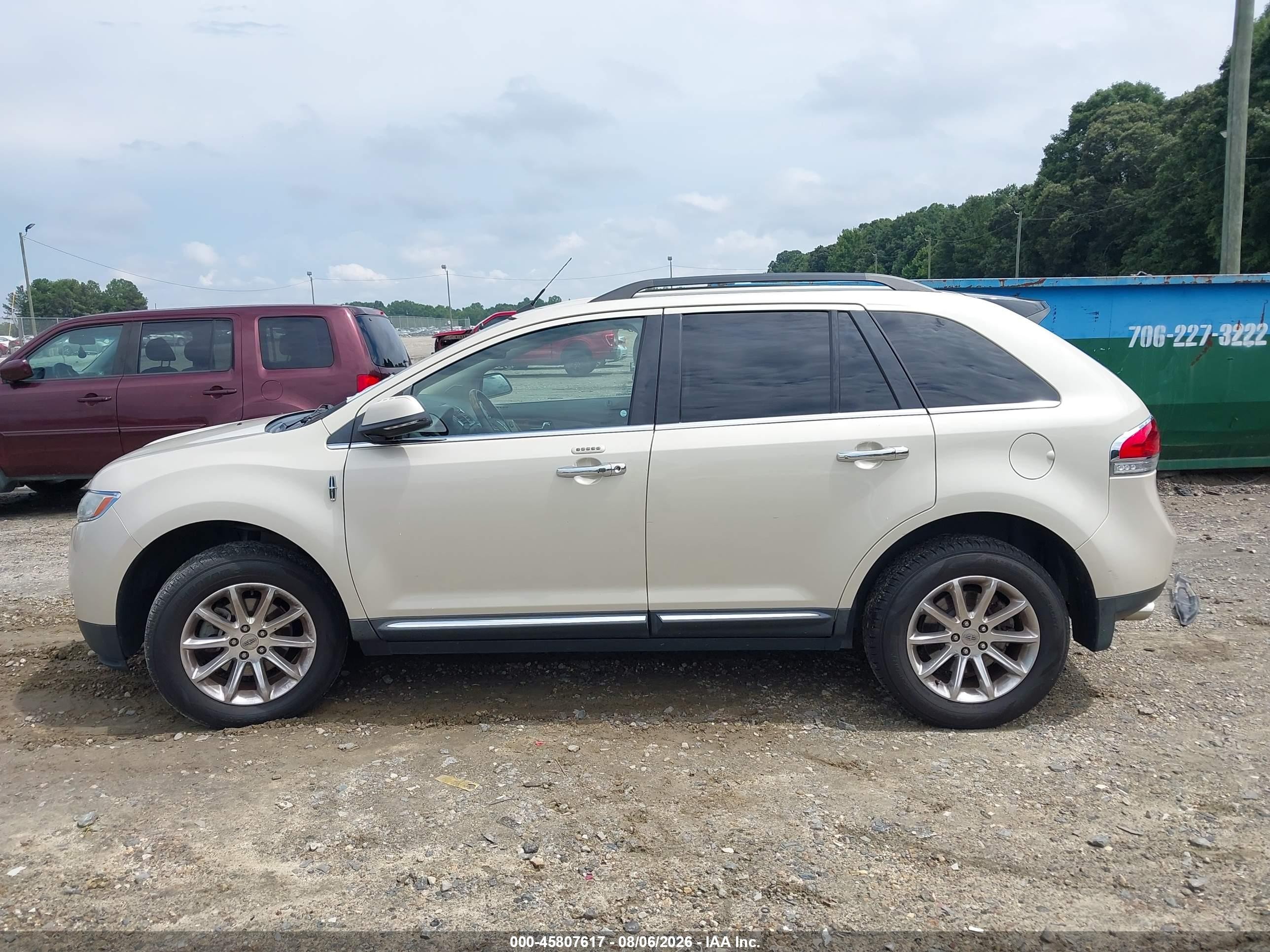 2015 Lincoln Mkx   White vin: 2LMDJ6JK3FBL34922
