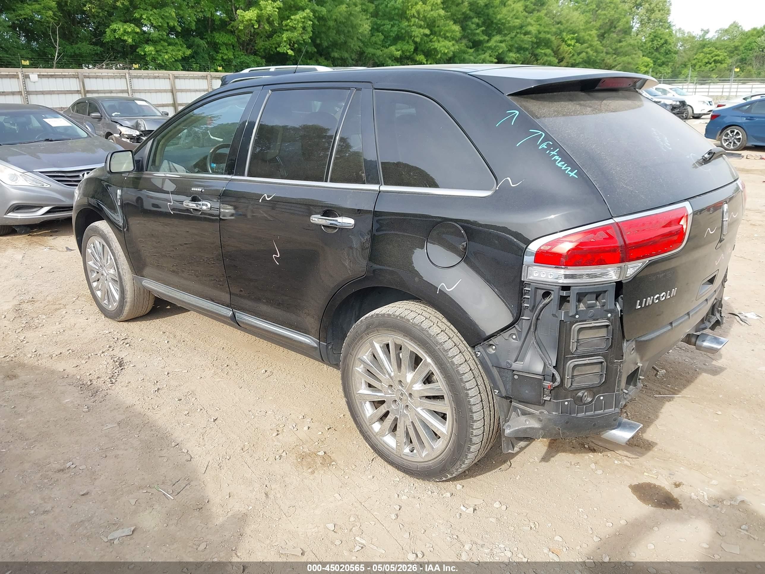 2011 Lincoln Mkx   Черный vin: 2LMDJ6JK4BBJ34156