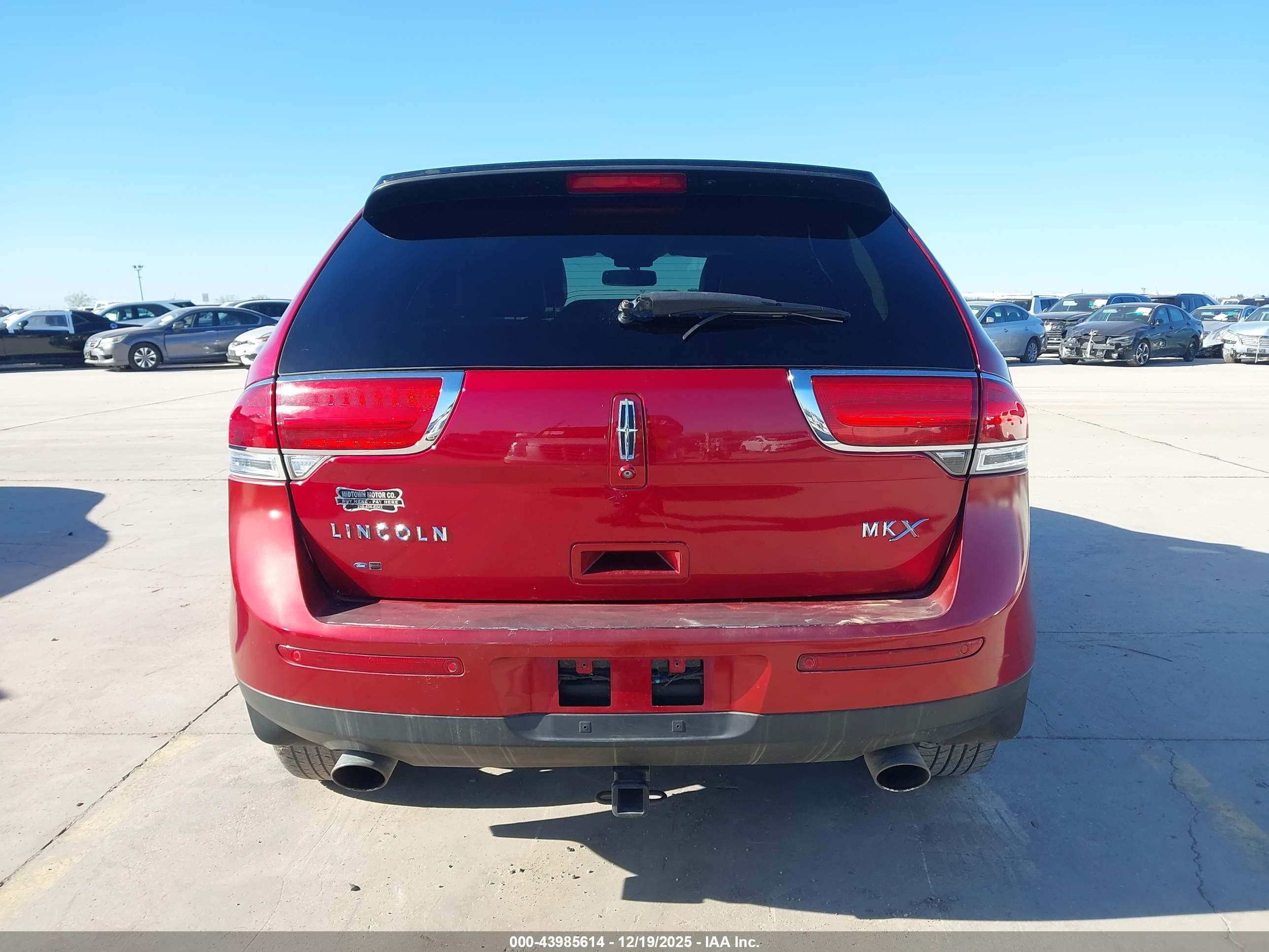2015 Lincoln Mkx   Red vin: 2LMDJ6JK4FBL23444