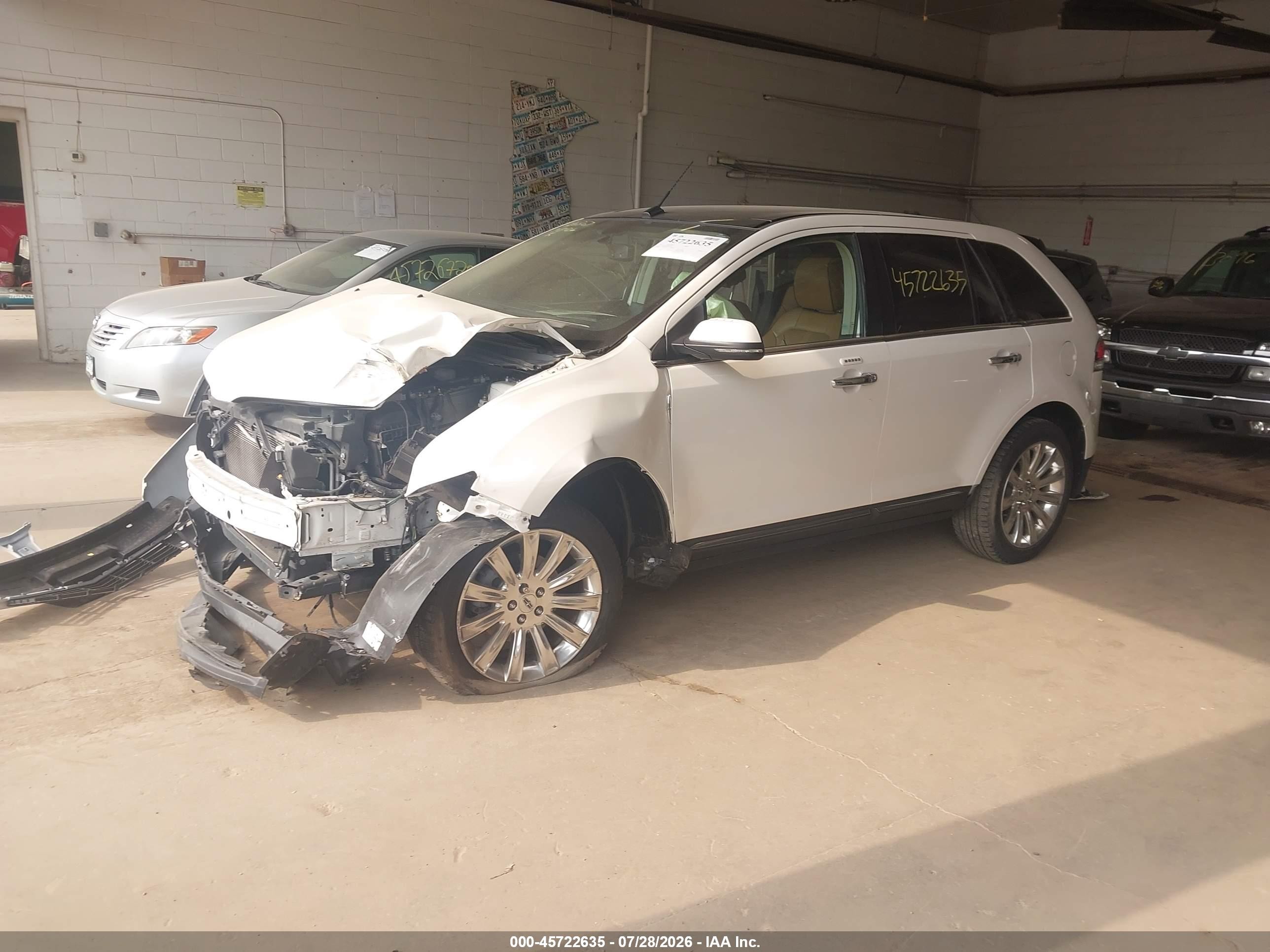 2013 Lincoln Mkx   Белый vin: 2LMDJ6JK5DBL19724