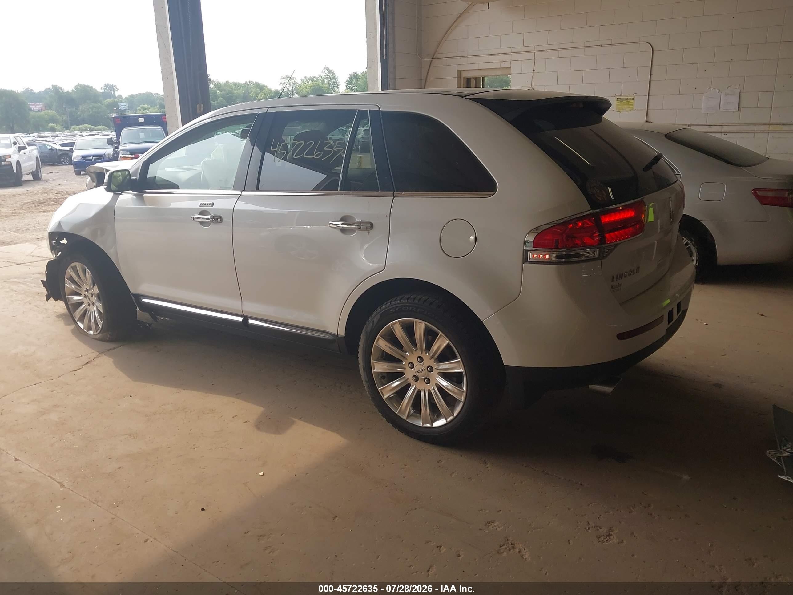 2013 Lincoln Mkx   Белый vin: 2LMDJ6JK5DBL19724