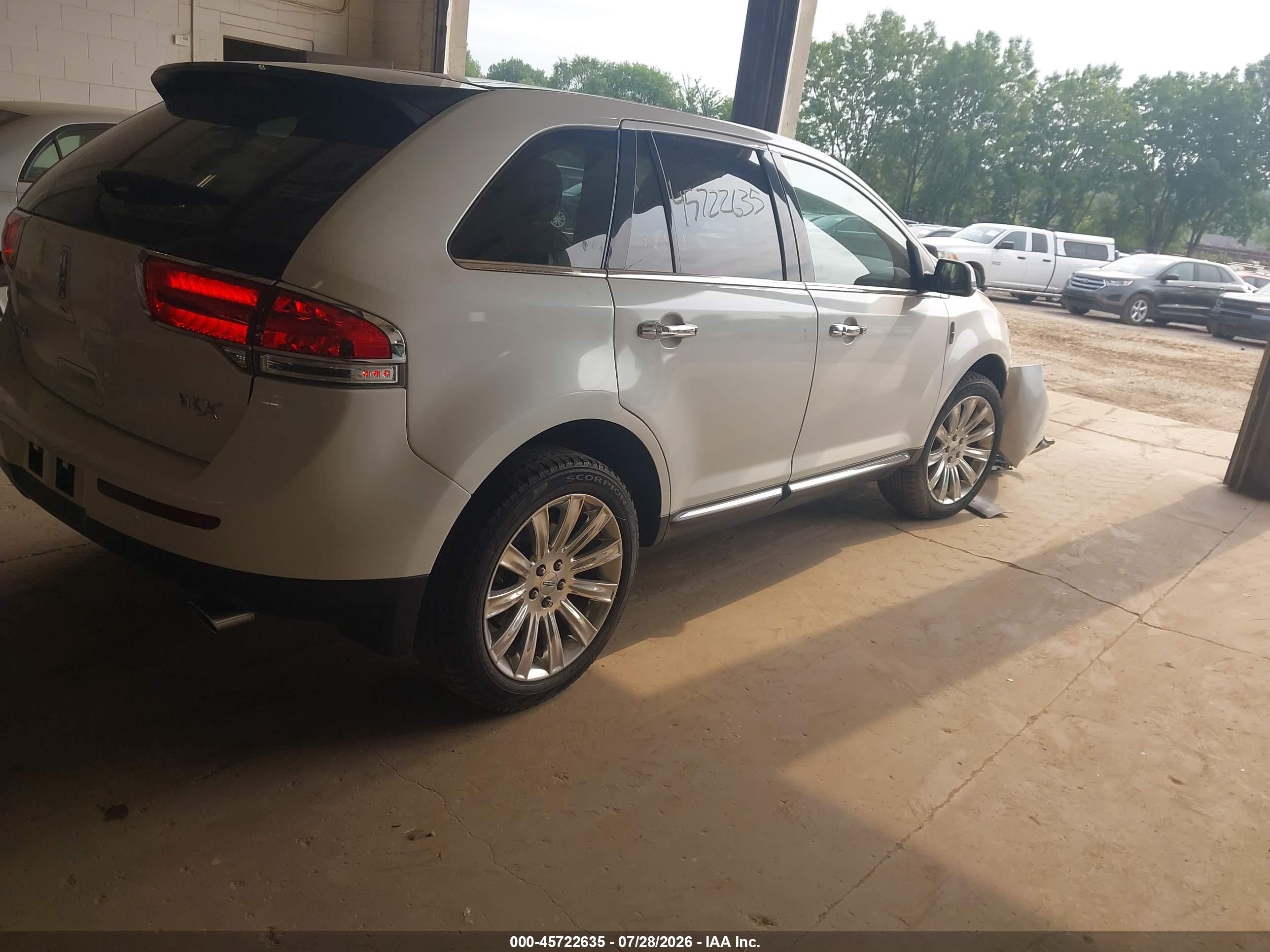 2013 Lincoln Mkx   Белый vin: 2LMDJ6JK5DBL19724
