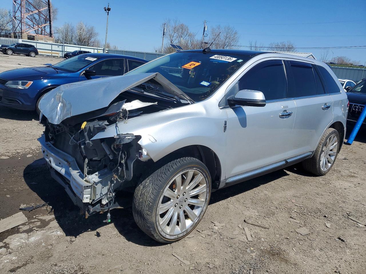 2013 Lincoln Mkx Silver vin: 2LMDJ6JK5DBL21814