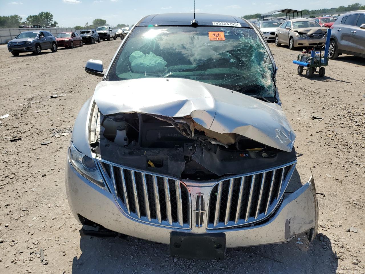 2013 Lincoln Mkx Silver vin: 2LMDJ6JK5DBL31355