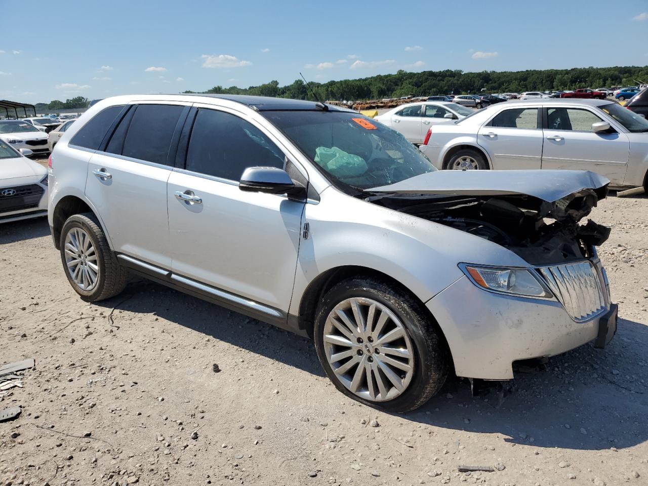 2013 Lincoln Mkx Silver vin: 2LMDJ6JK5DBL31355