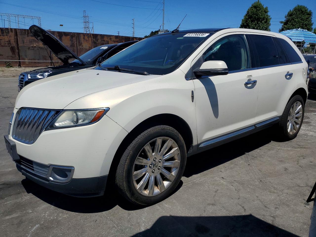 2013 Lincoln Mkx White vin: 2LMDJ6JK5DBL46499