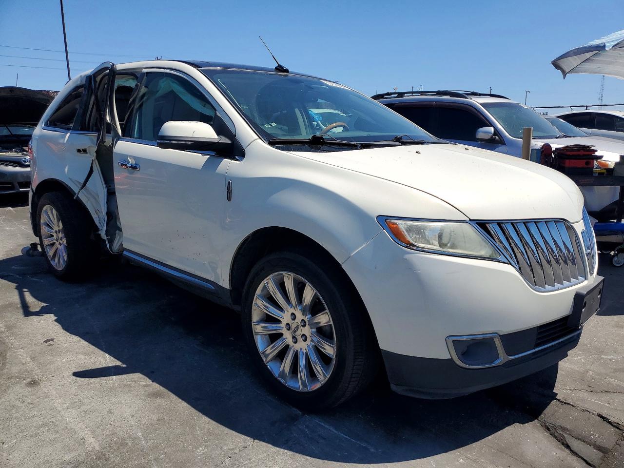 2013 Lincoln Mkx Белый vin: 2LMDJ6JK5DBL46499