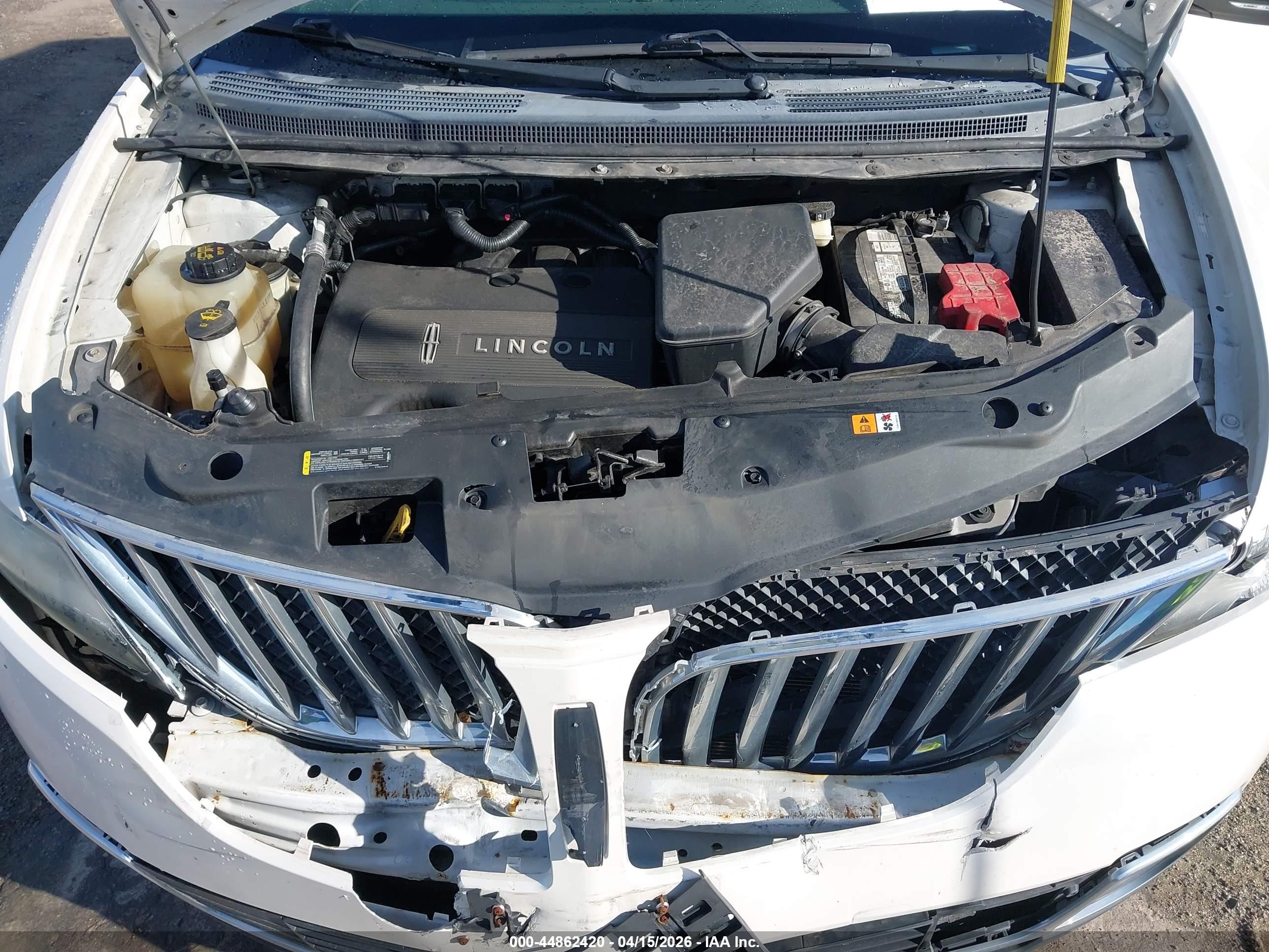 2014 Lincoln Mkx   White vin: 2LMDJ6JK5EBL14847