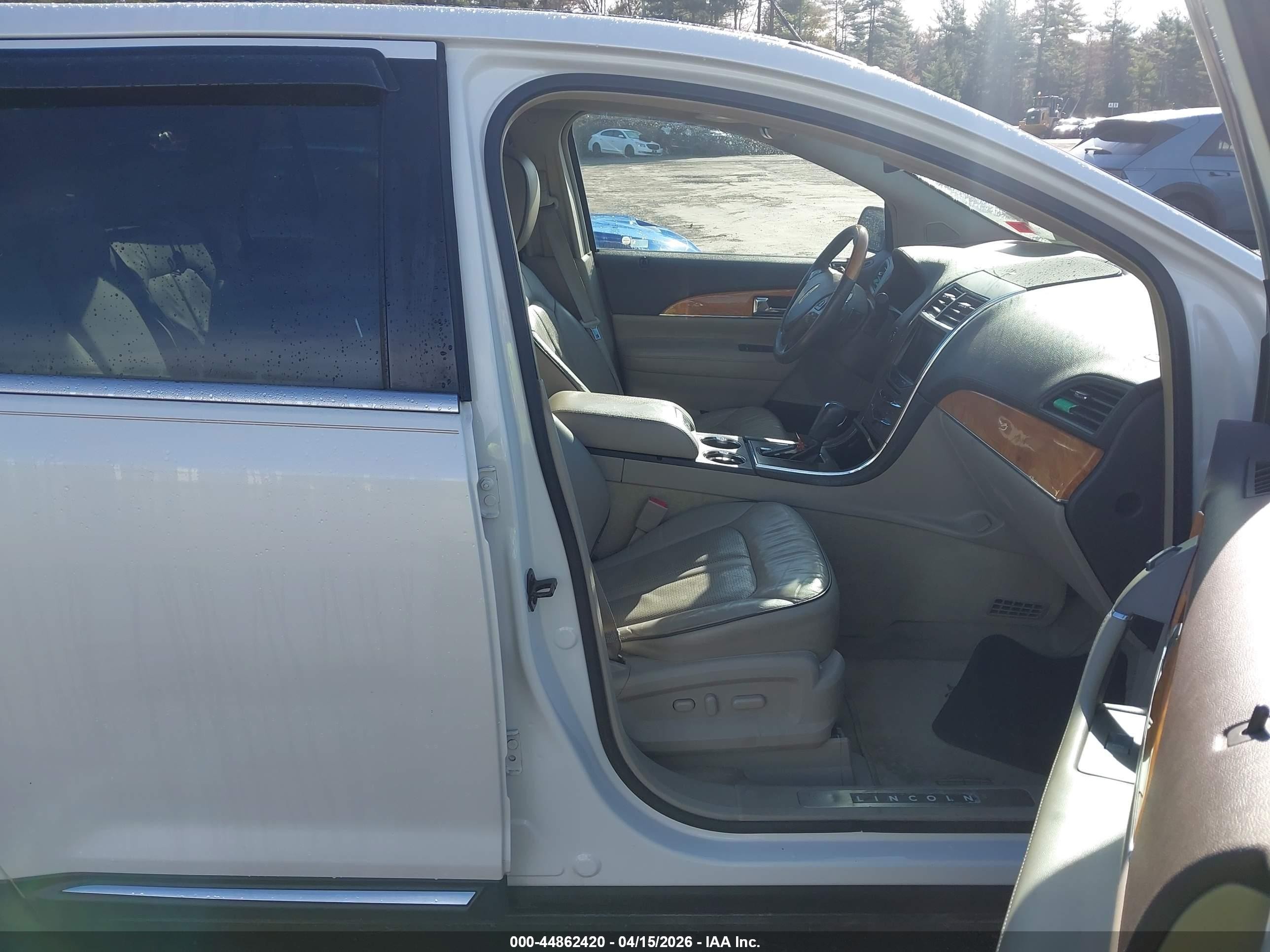 2014 Lincoln Mkx   White vin: 2LMDJ6JK5EBL14847