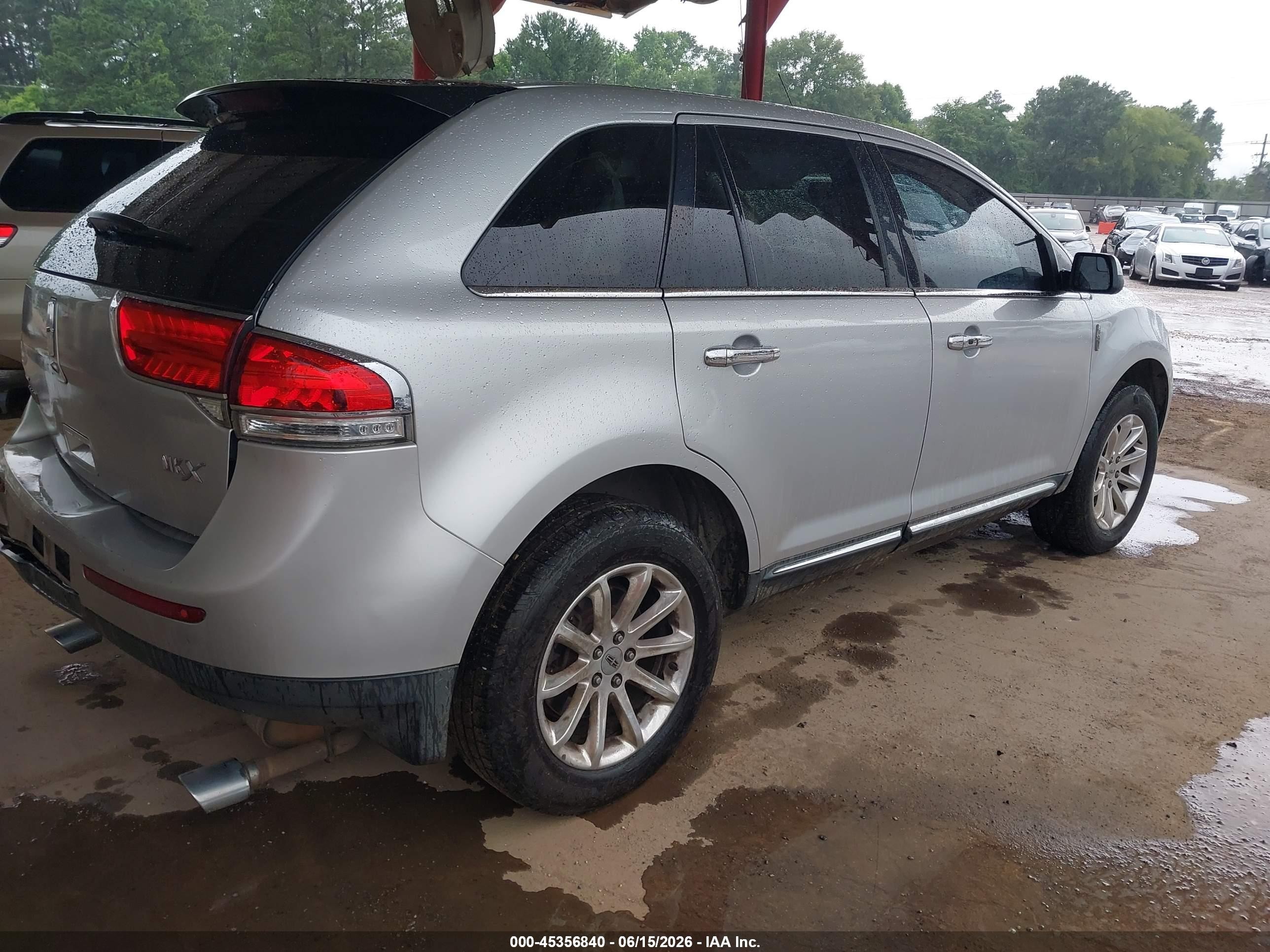 2011 Lincoln Mkx Silver vin: 2LMDJ6JK6BBJ26995