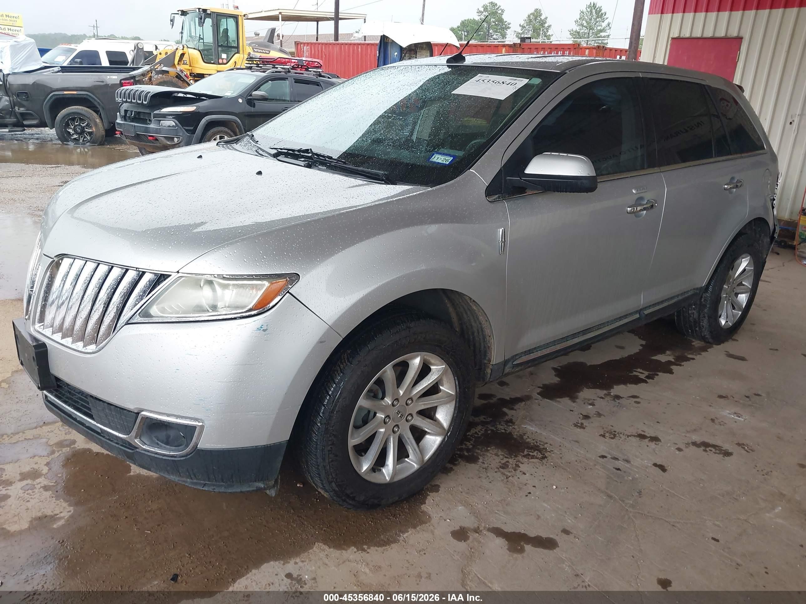 2011 Lincoln Mkx Silver vin: 2LMDJ6JK6BBJ26995