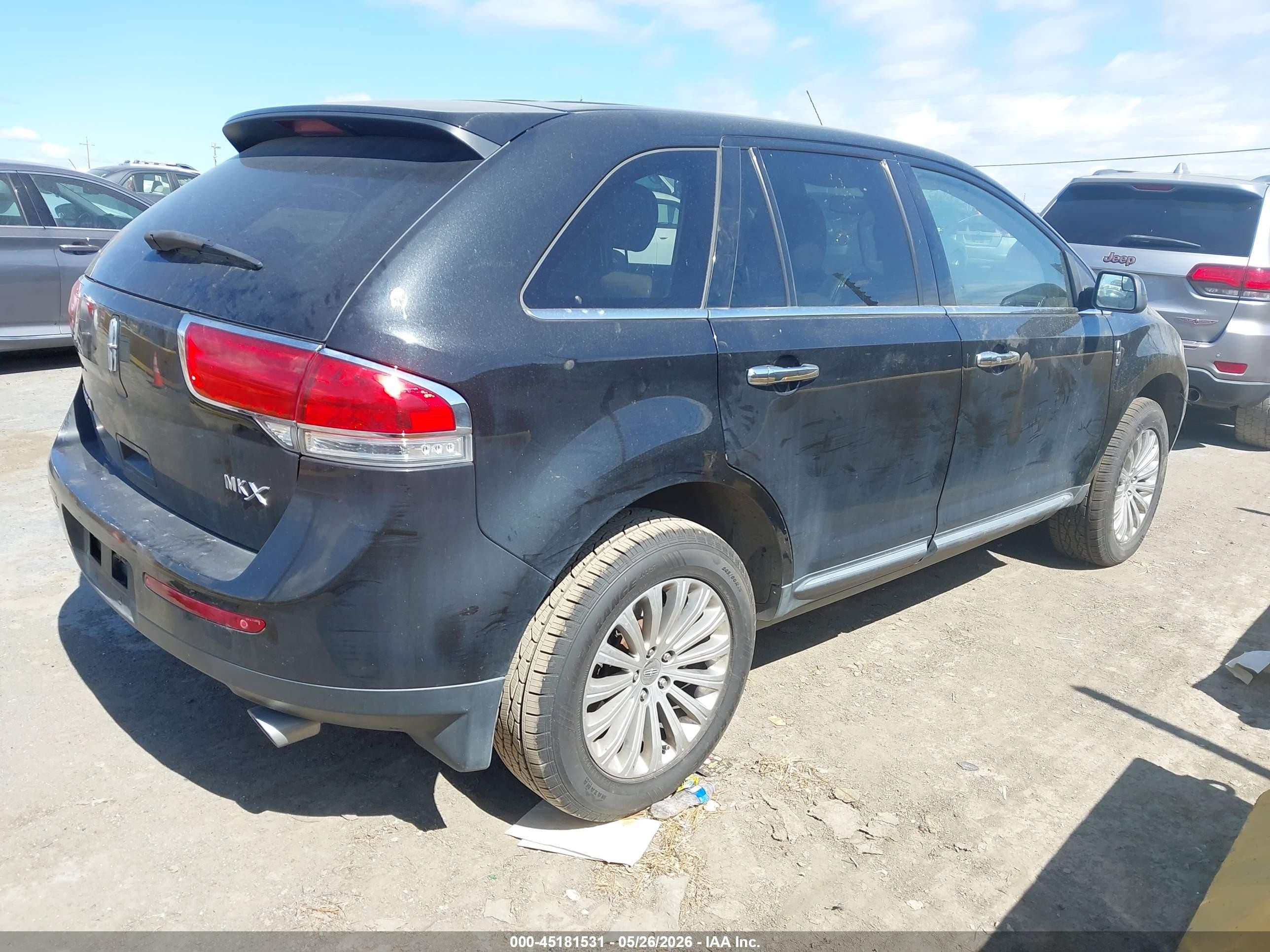 2013 Lincoln Mkx   Черный vin: 2LMDJ6JK6DBL34054