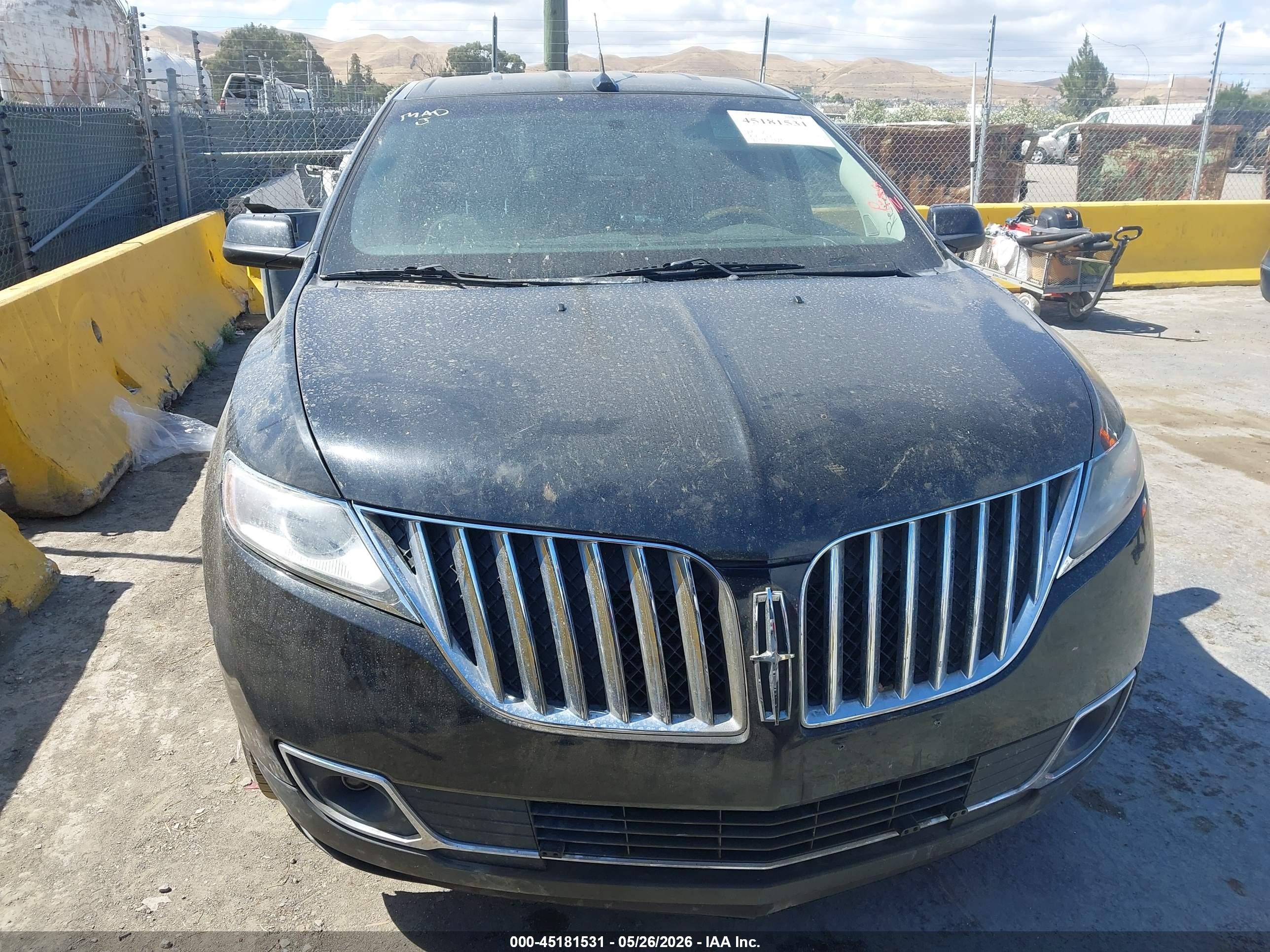 2013 Lincoln Mkx   Черный vin: 2LMDJ6JK6DBL34054