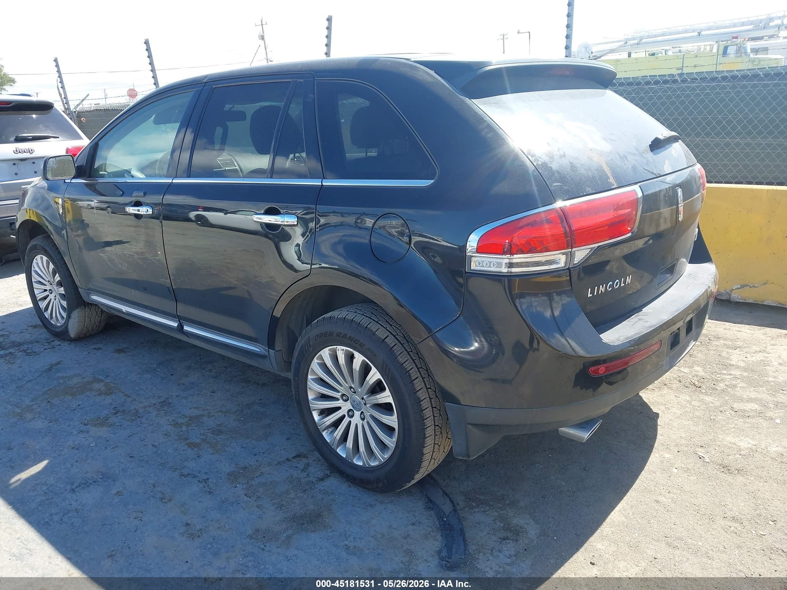 2013 Lincoln Mkx   Черный vin: 2LMDJ6JK6DBL34054