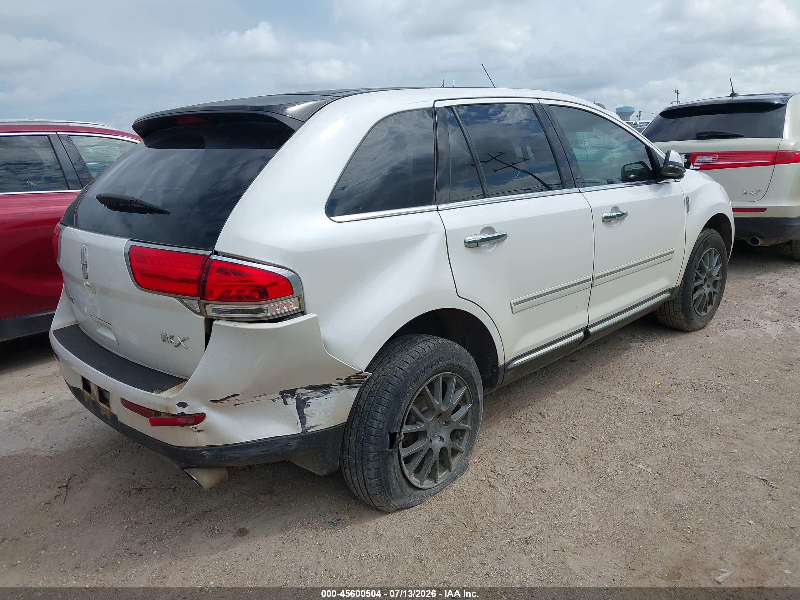 2013 Lincoln Mkx   White vin: 2LMDJ6JK6DBL36564