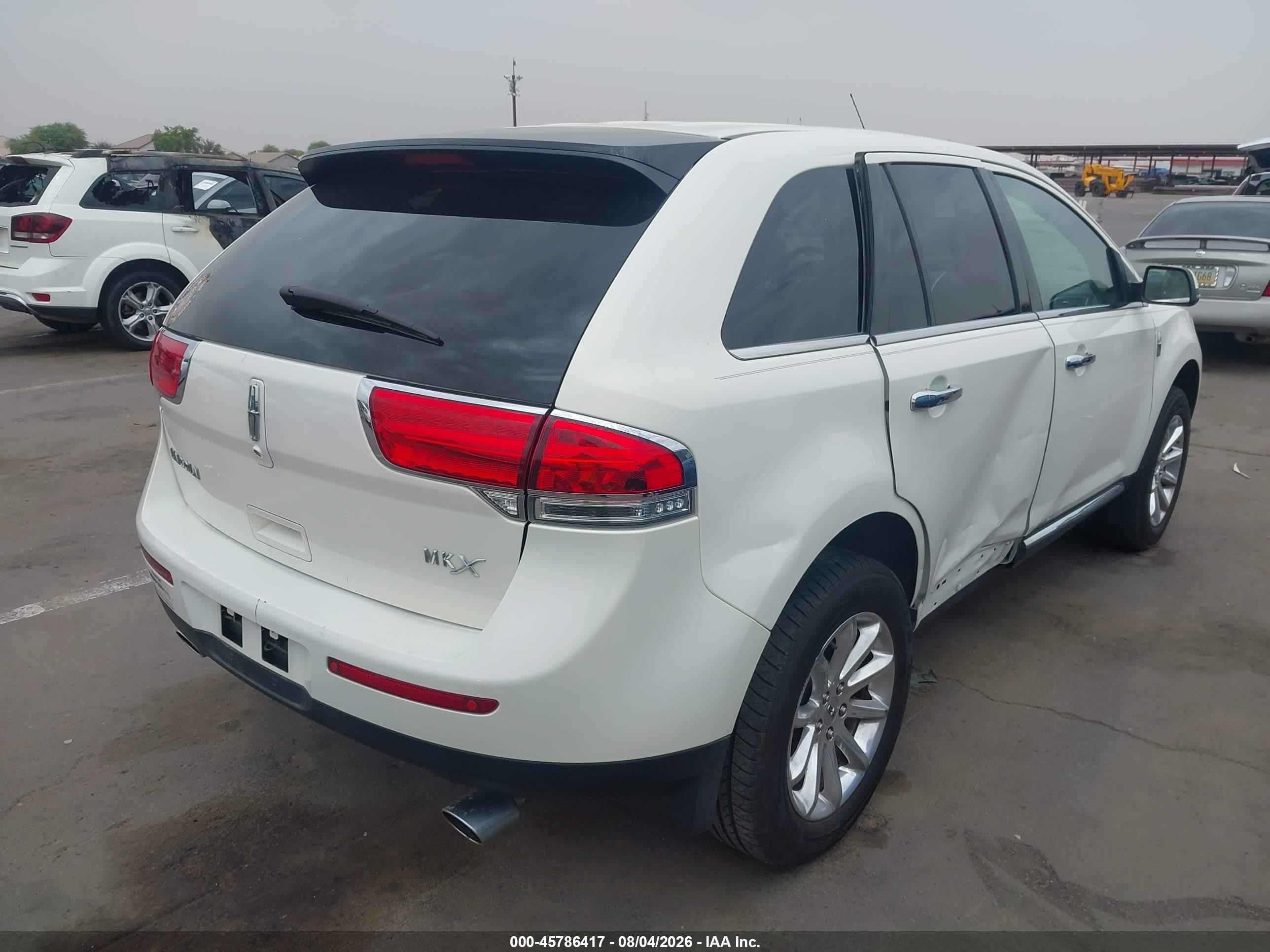 2013 Lincoln Mkx   White vin: 2LMDJ6JK7DBL00642