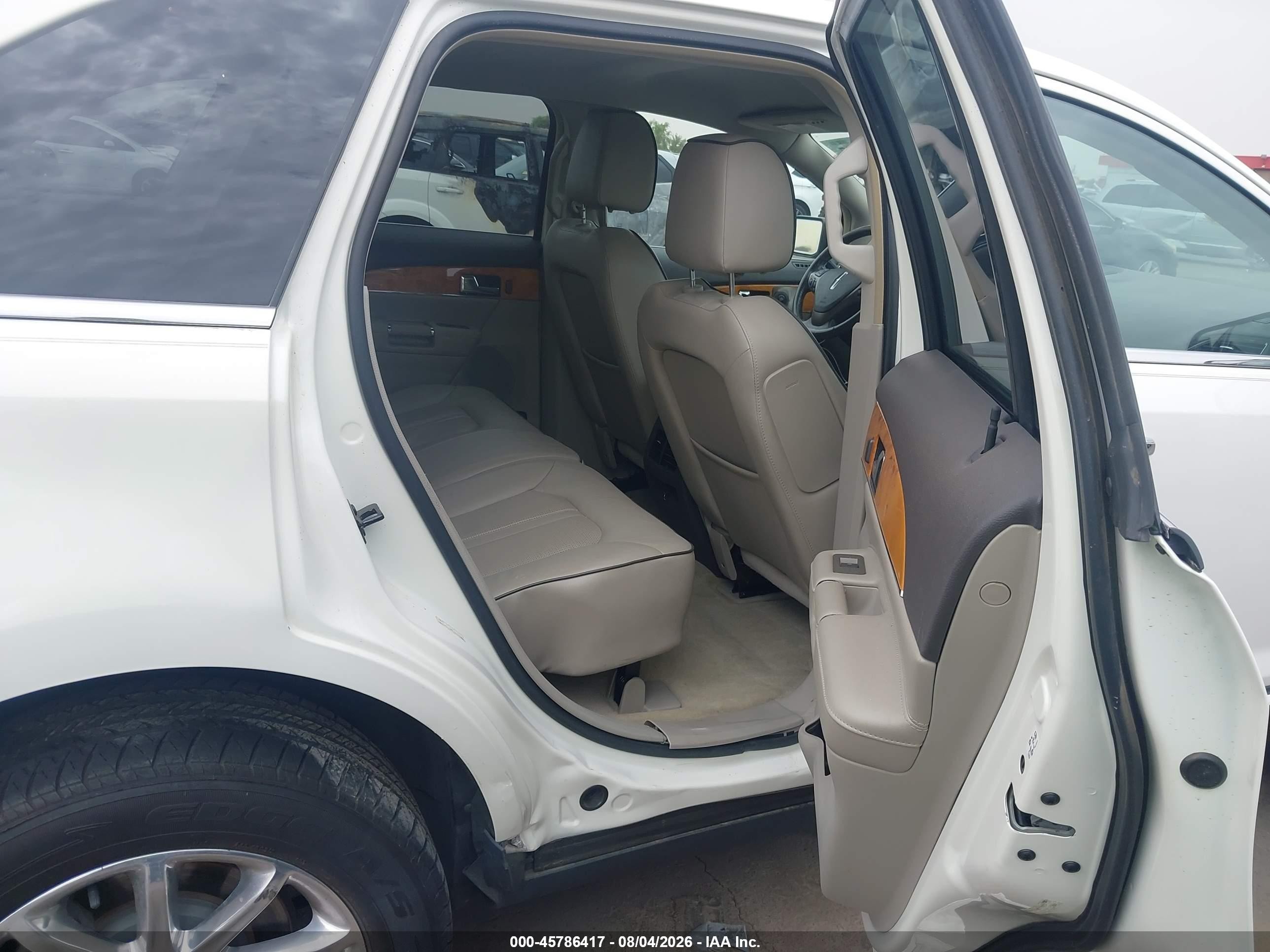 2013 Lincoln Mkx   White vin: 2LMDJ6JK7DBL00642