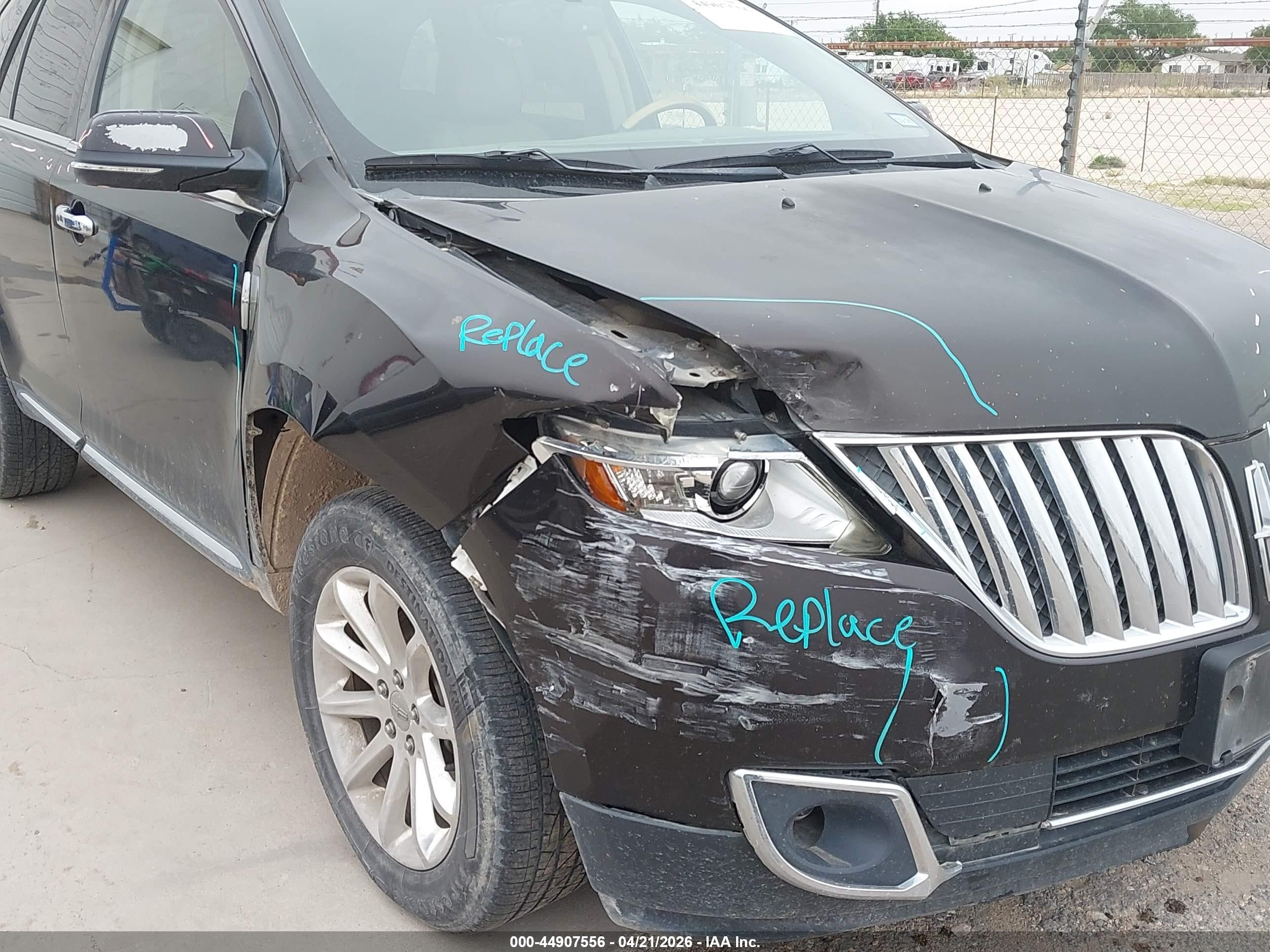 2013 Lincoln Mkx   Black vin: 2LMDJ6JK7DBL08918