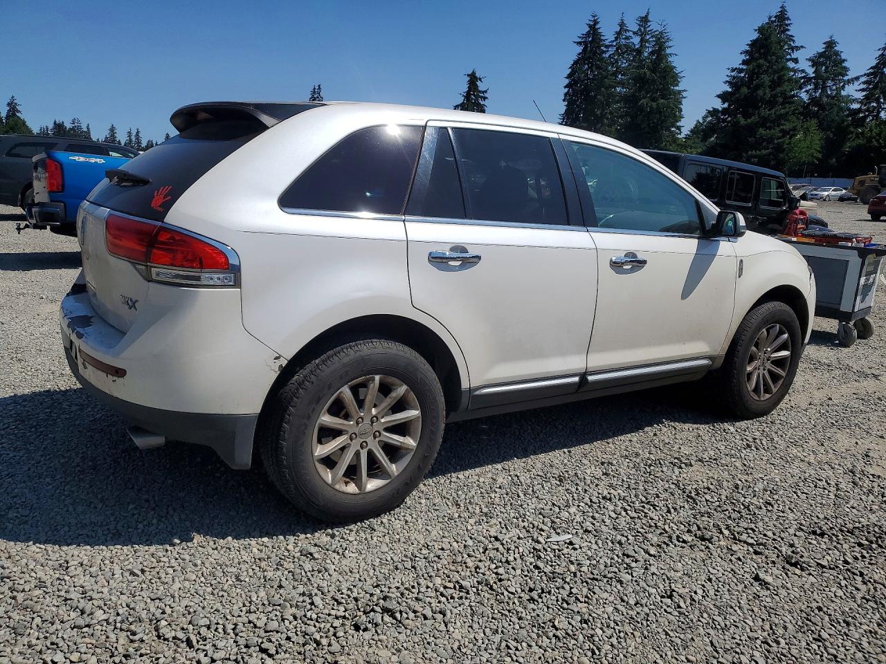 2013 Lincoln Mkx White vin: 2LMDJ6JK7DBL18526