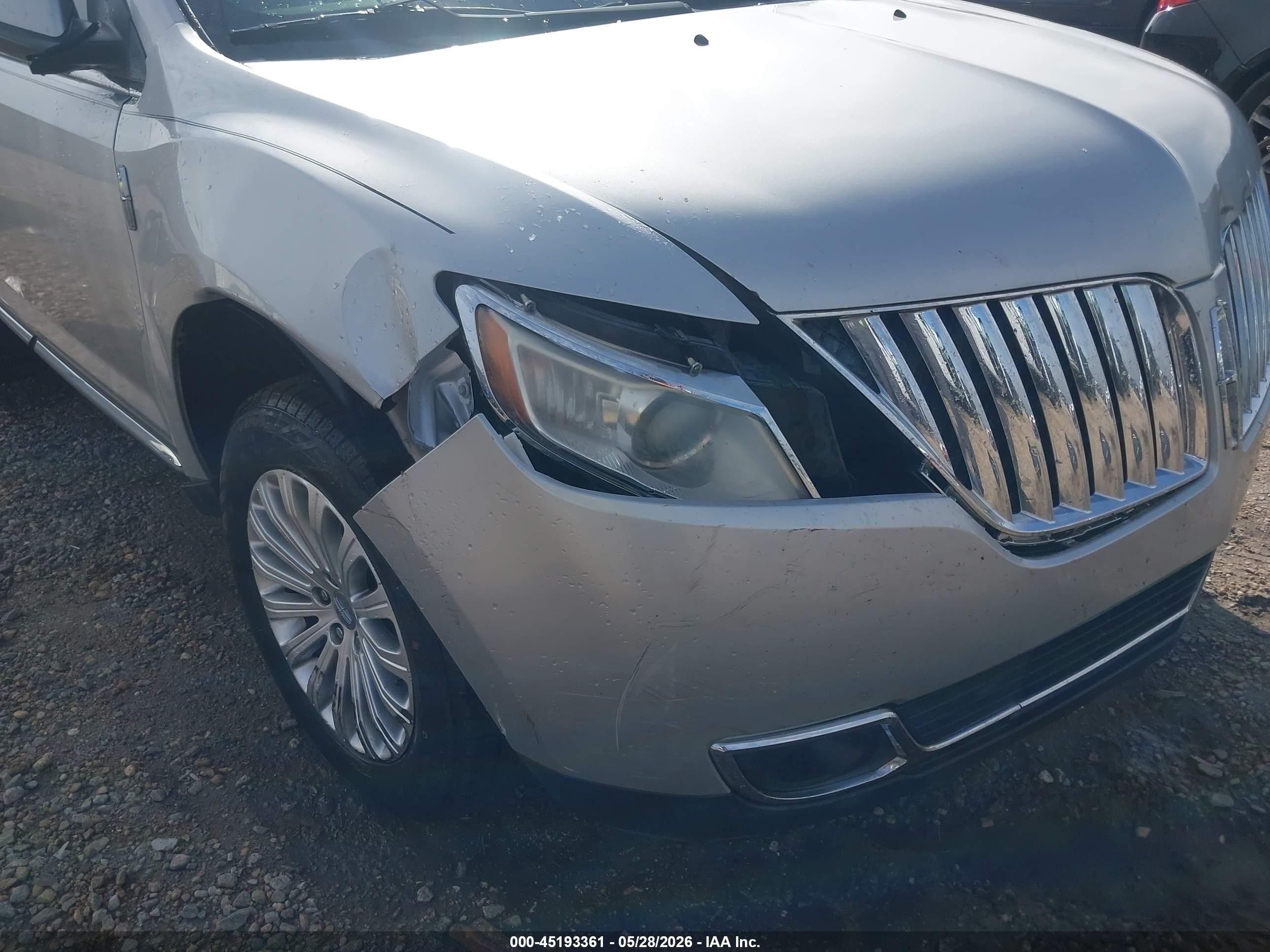 2013 Lincoln Mkx   Silver vin: 2LMDJ6JK7DBL22463