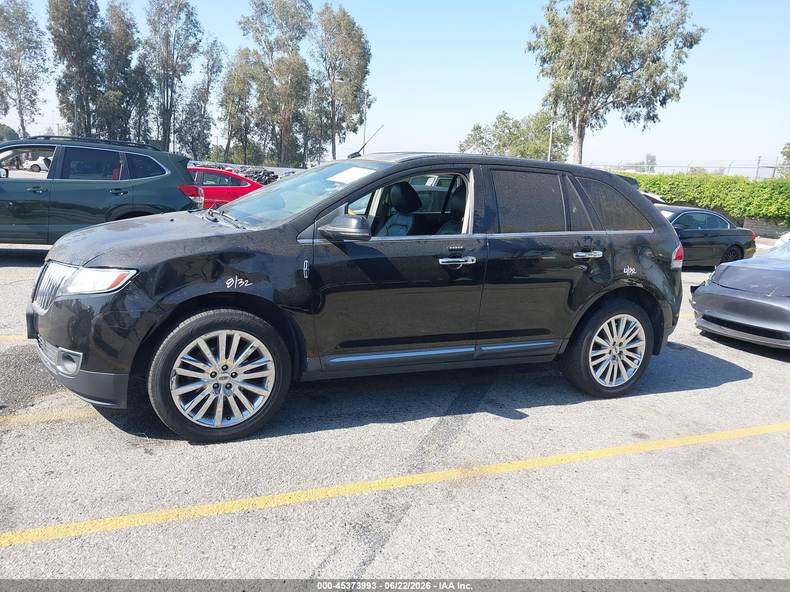 2013 Lincoln Mkx   Black vin: 2LMDJ6JK7DBL23449