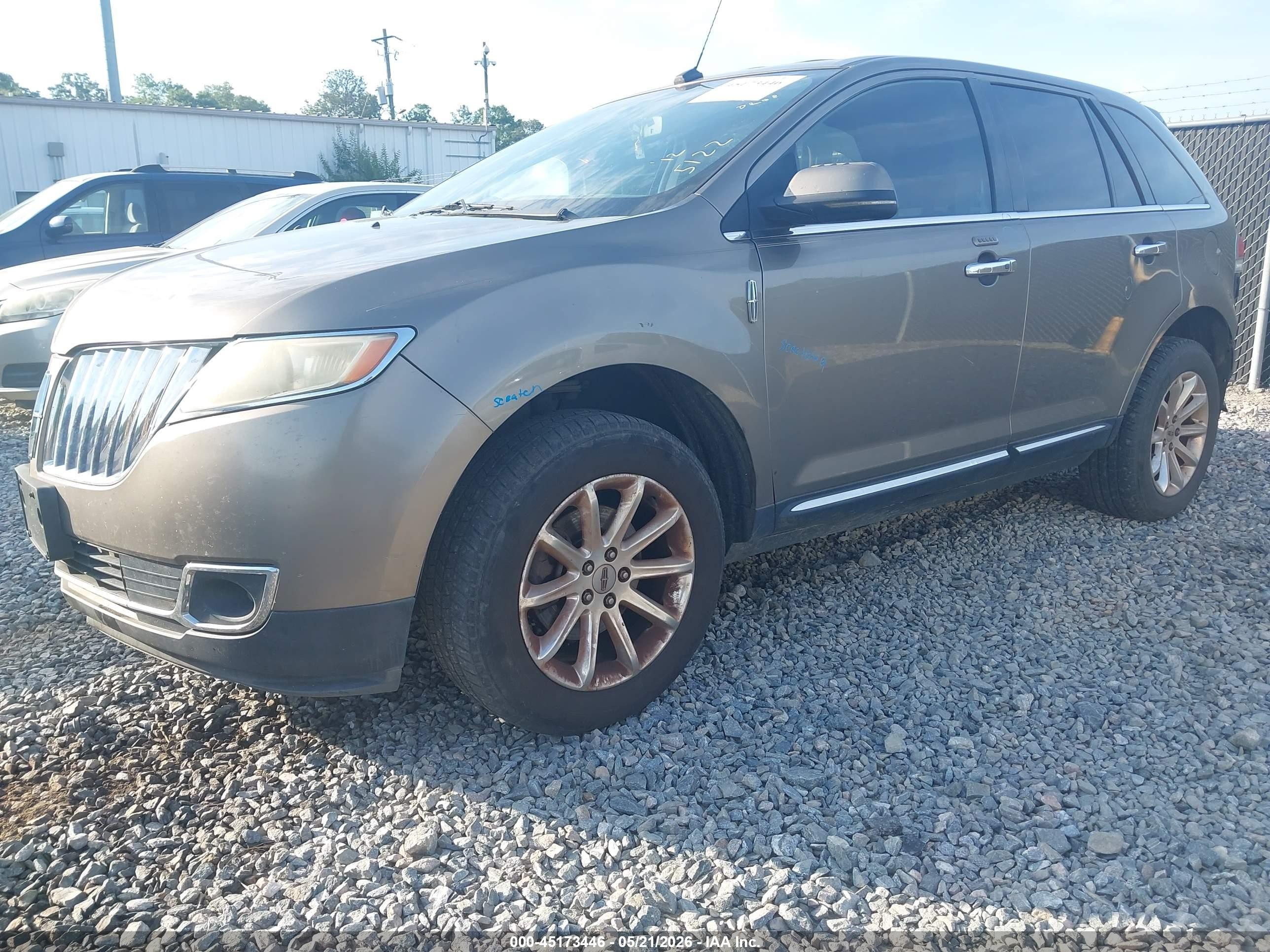 2012 Lincoln Mkx Beige vin: 2LMDJ6JK8CBL05122